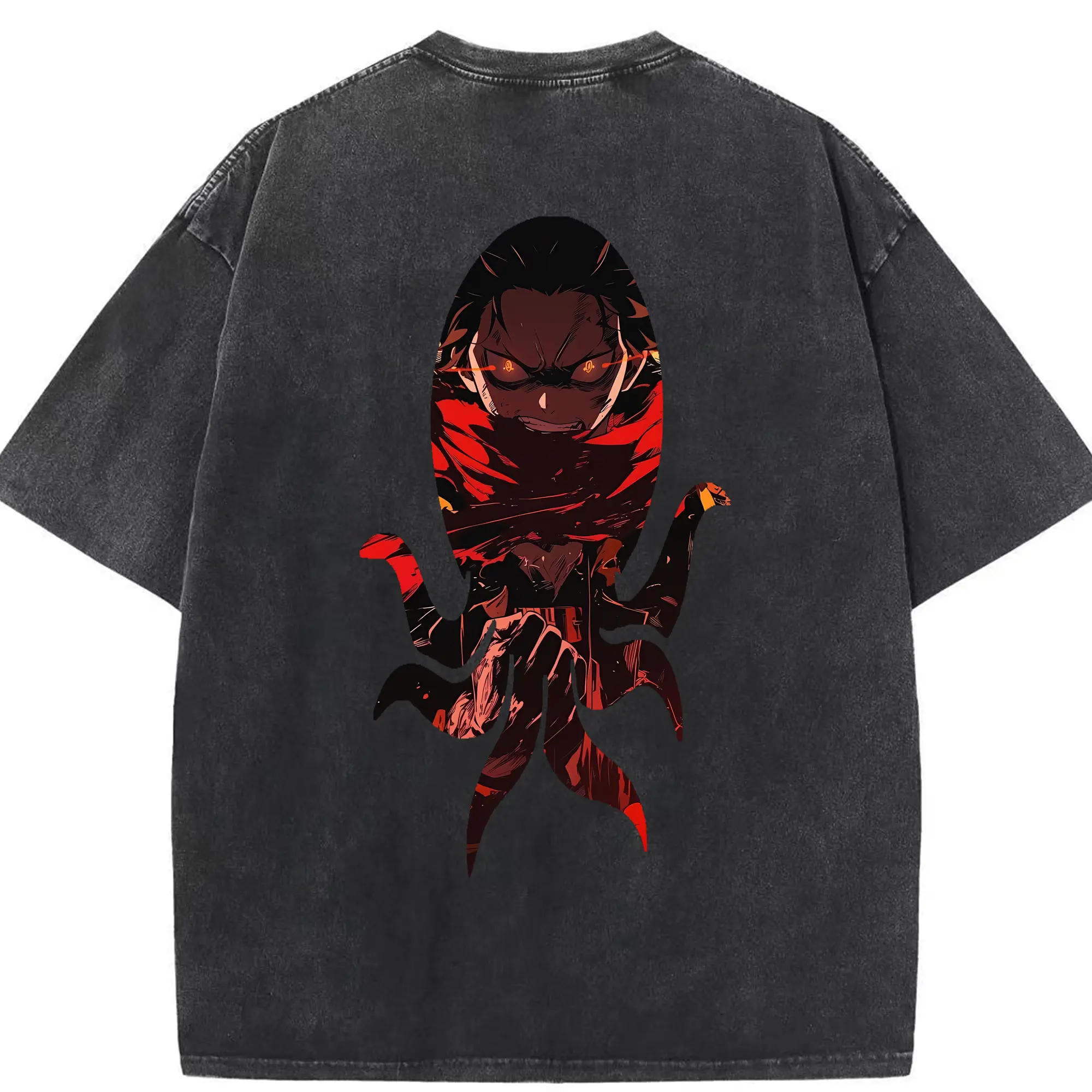 リゼロ グッズ ナツキ・スバル - 綿100％ ヴィンテージ風 半袖Tシャツ ・ 背面プリント ・ 柔らか肌触り ・ 通気性 快適 ・ スポーツ カジュアル 外出用