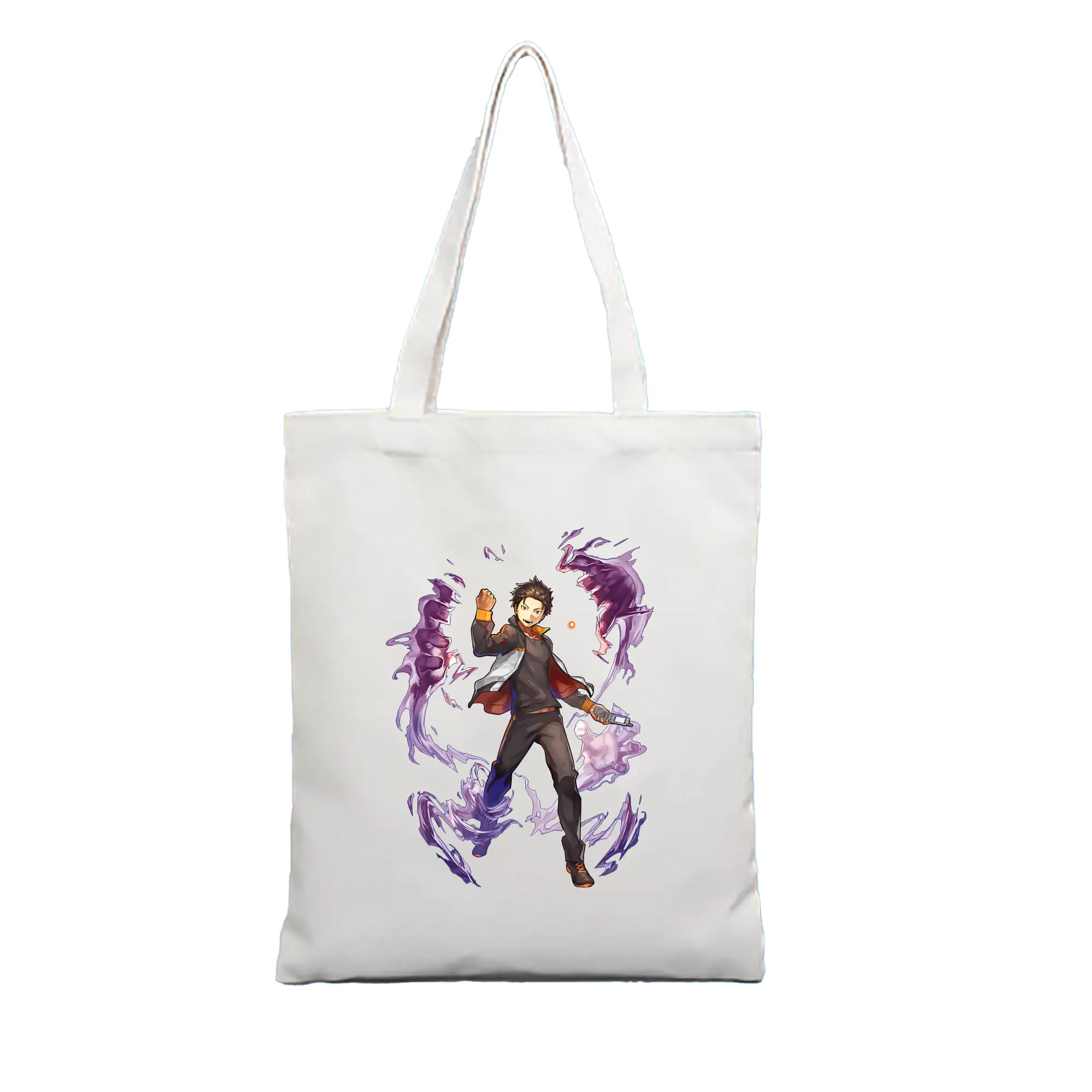 リゼロ グッズ ナツキ・スバル - 縦型キャンバス手提げバッグ（トートバッグ） ・ キャンバス素材 ・ ショッピング用 ・ 軽量 丈夫 お手入れ簡単