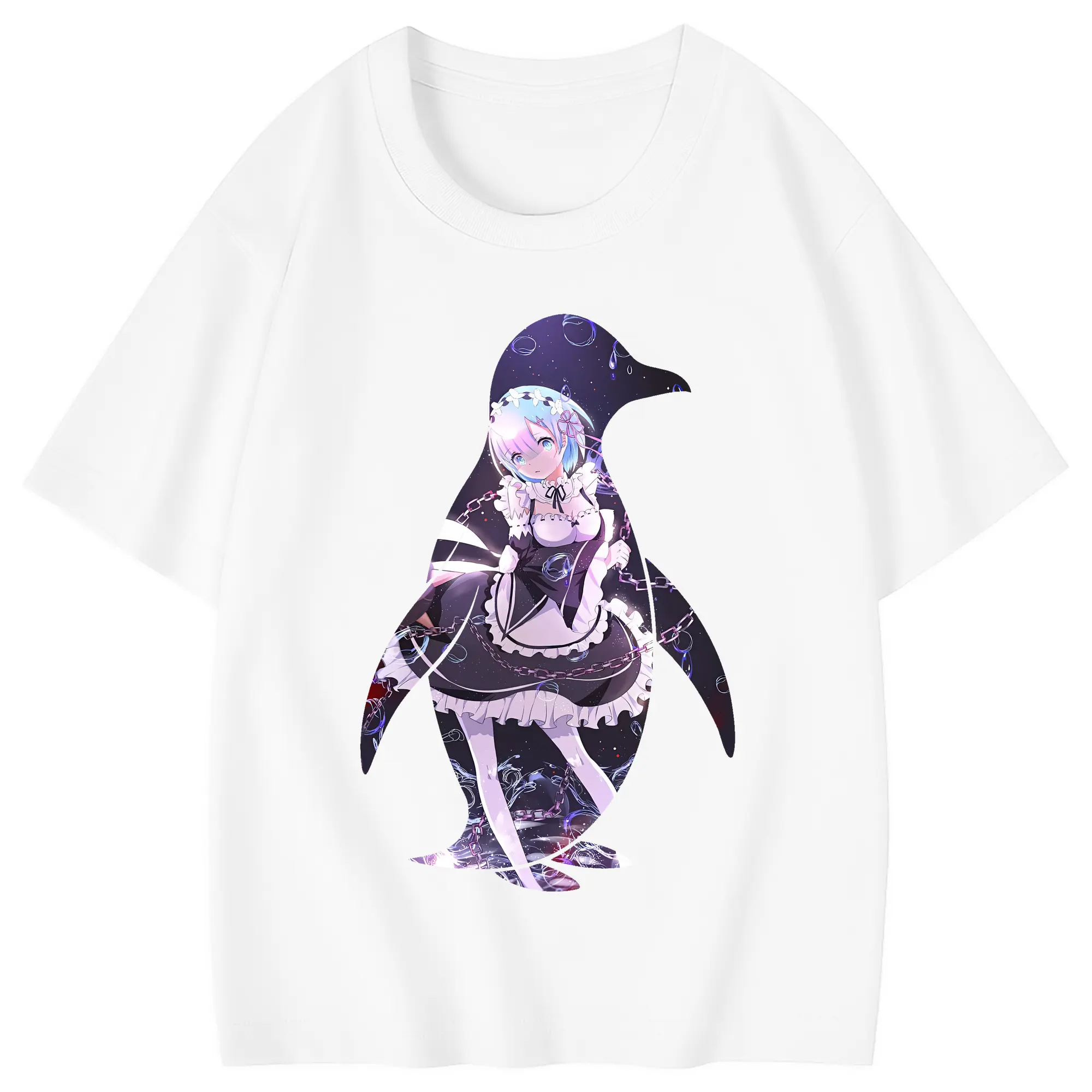 リゼロ グッズ レム - 綿100％ キッズTシャツ ・ フロントプリント ・ 快適 通気性 ・ スポーツ カジュアル 散歩用