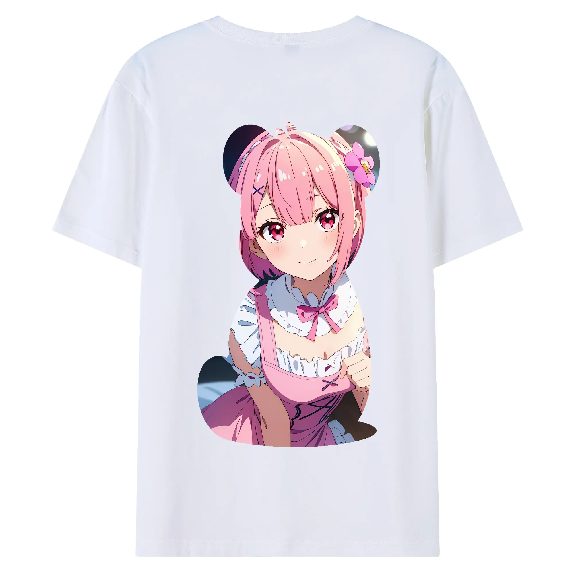 リゼロ グッズ ラム - 綿100％ 半袖Tシャツ ・ バックプリント ・ 快適 通気性 ・ 日常使い 散歩 スポーツ用