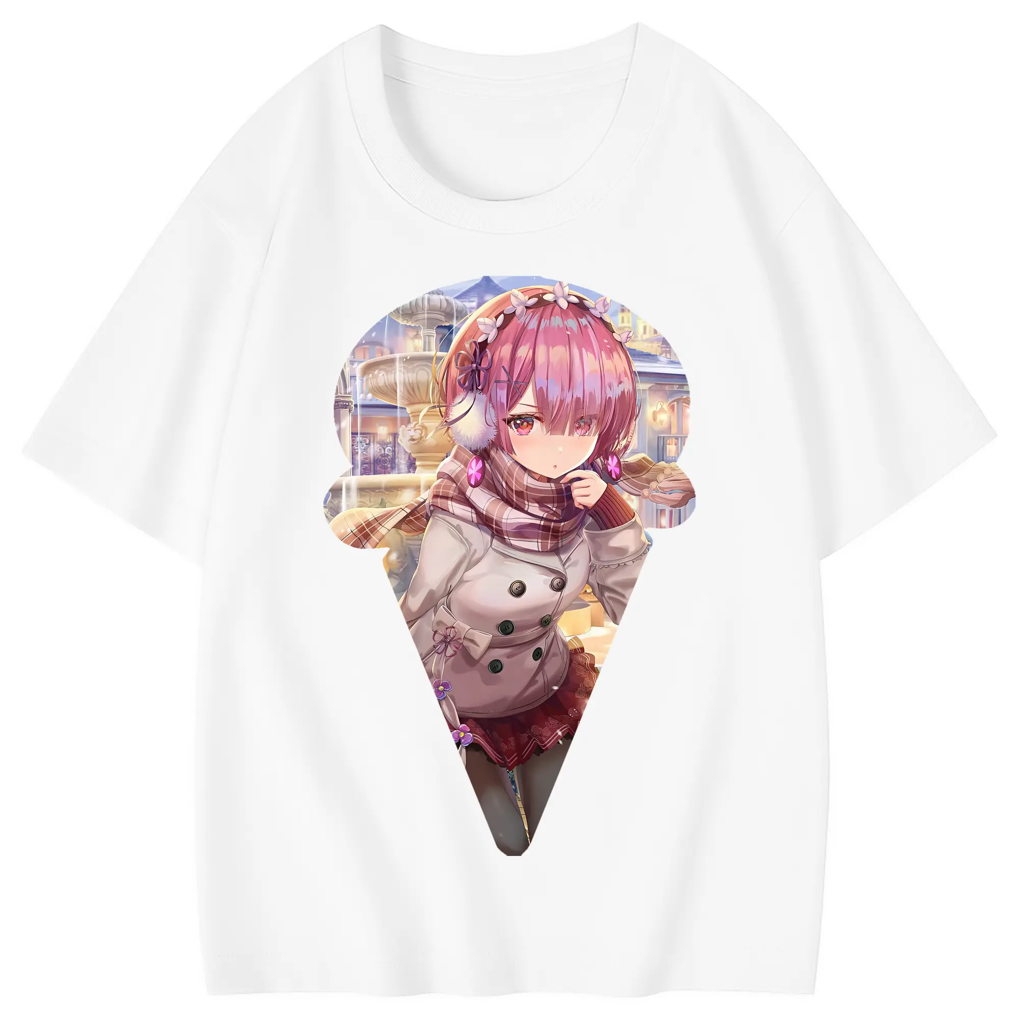 リゼロ グッズ ラム - 綿100％ キッズTシャツ ・ フロントプリント ・ 快適 通気性 ・ スポーツ カジュアル 散歩用
