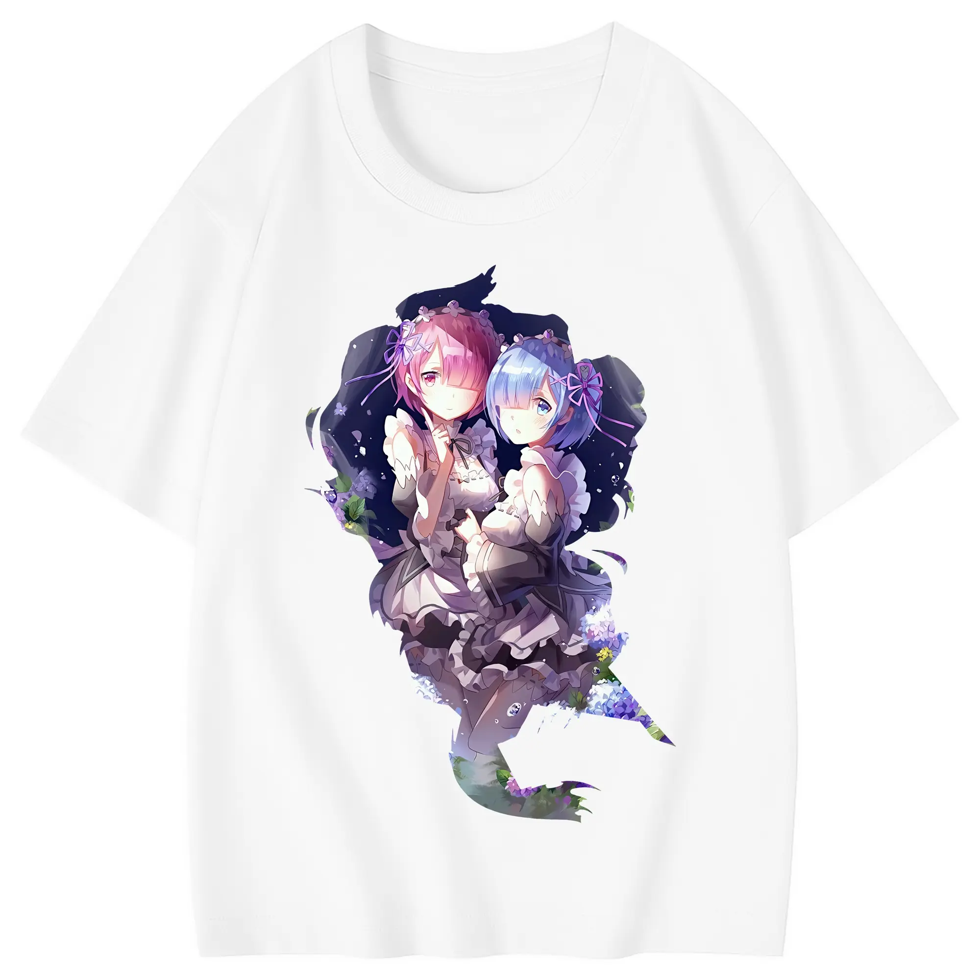 リゼロ グッズ ラム - 綿100％ キッズTシャツ ・ フロントプリント ・ 快適 通気性 ・ スポーツ カジュアル 散歩用