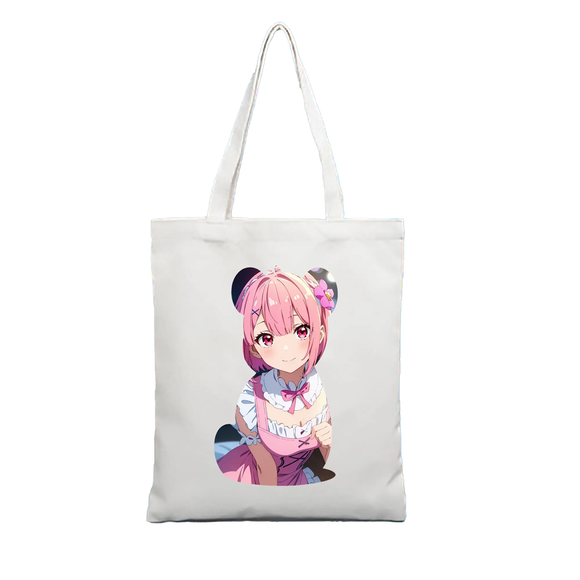 リゼロ グッズ ラム - 縦型キャンバス手提げバッグ（トートバッグ） ・ キャンバス素材 ・ ショッピング用 ・ 軽量 丈夫 お手入れ簡単