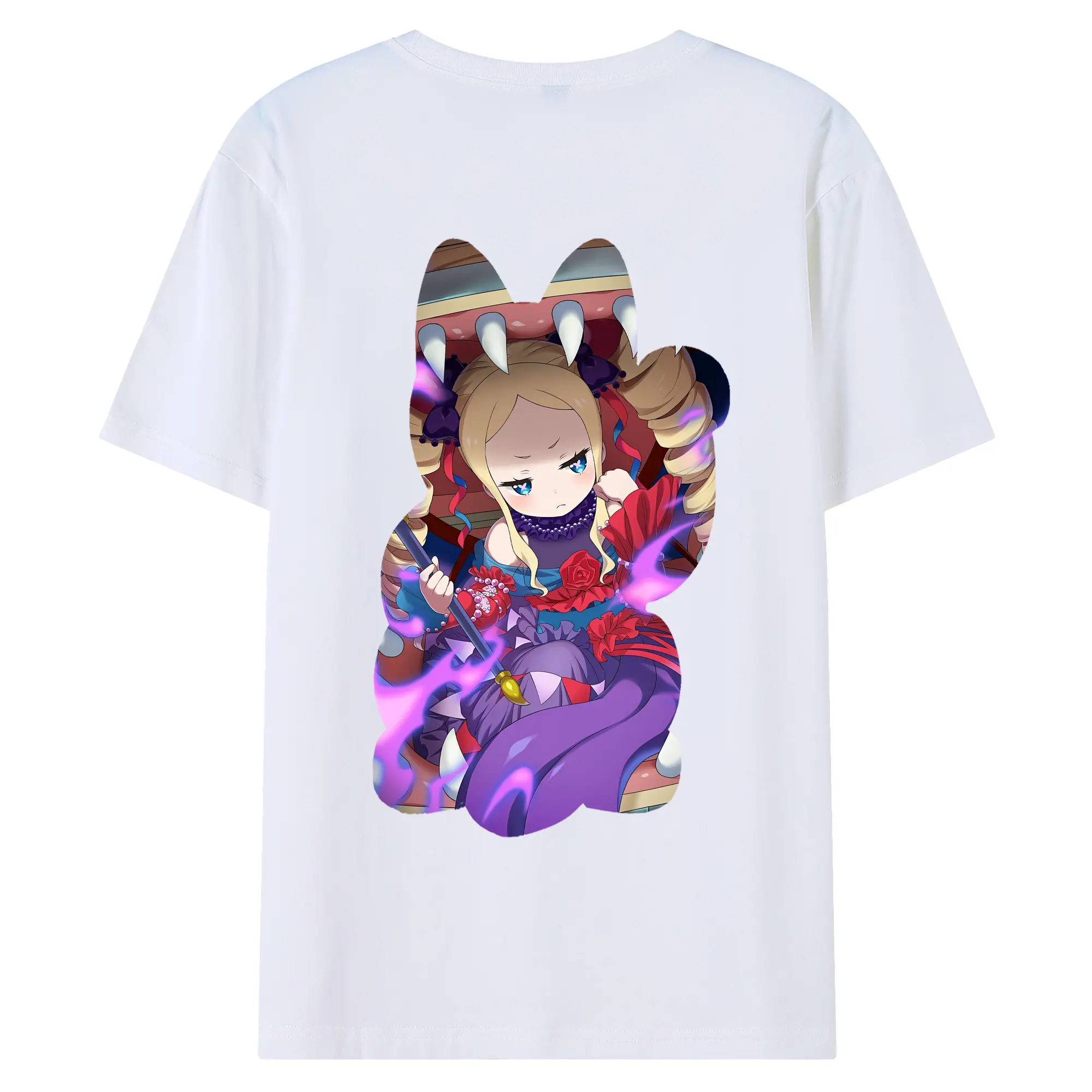 リゼロ グッズ ベアトリス - 綿100％ 半袖Tシャツ ・ バックプリント ・ 快適 通気性 ・ 日常使い 散歩 スポーツ用