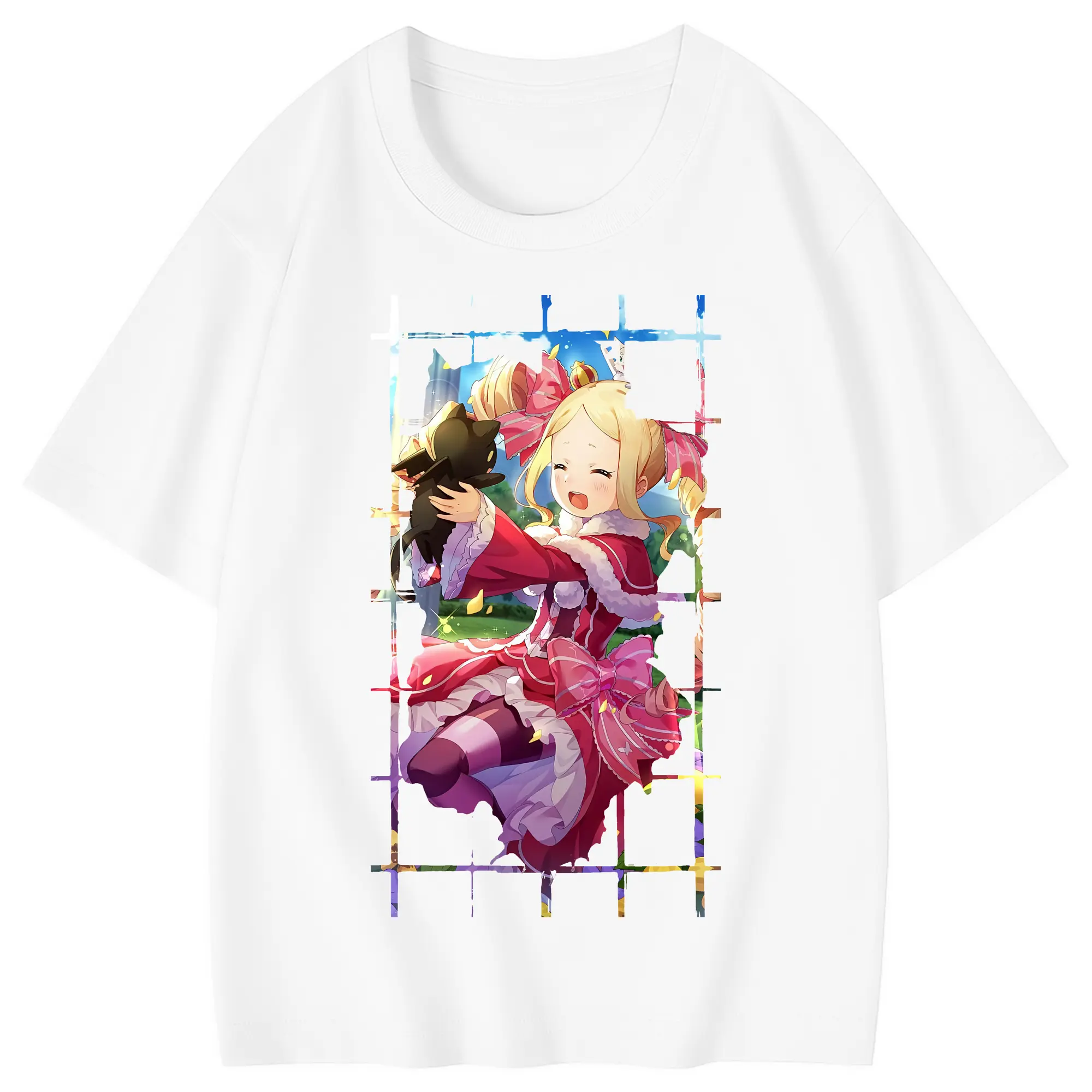 リゼロ グッズ ベアトリス - 綿100％ キッズTシャツ ・ フロントプリント ・ 快適 通気性 ・ スポーツ カジュアル 散歩用