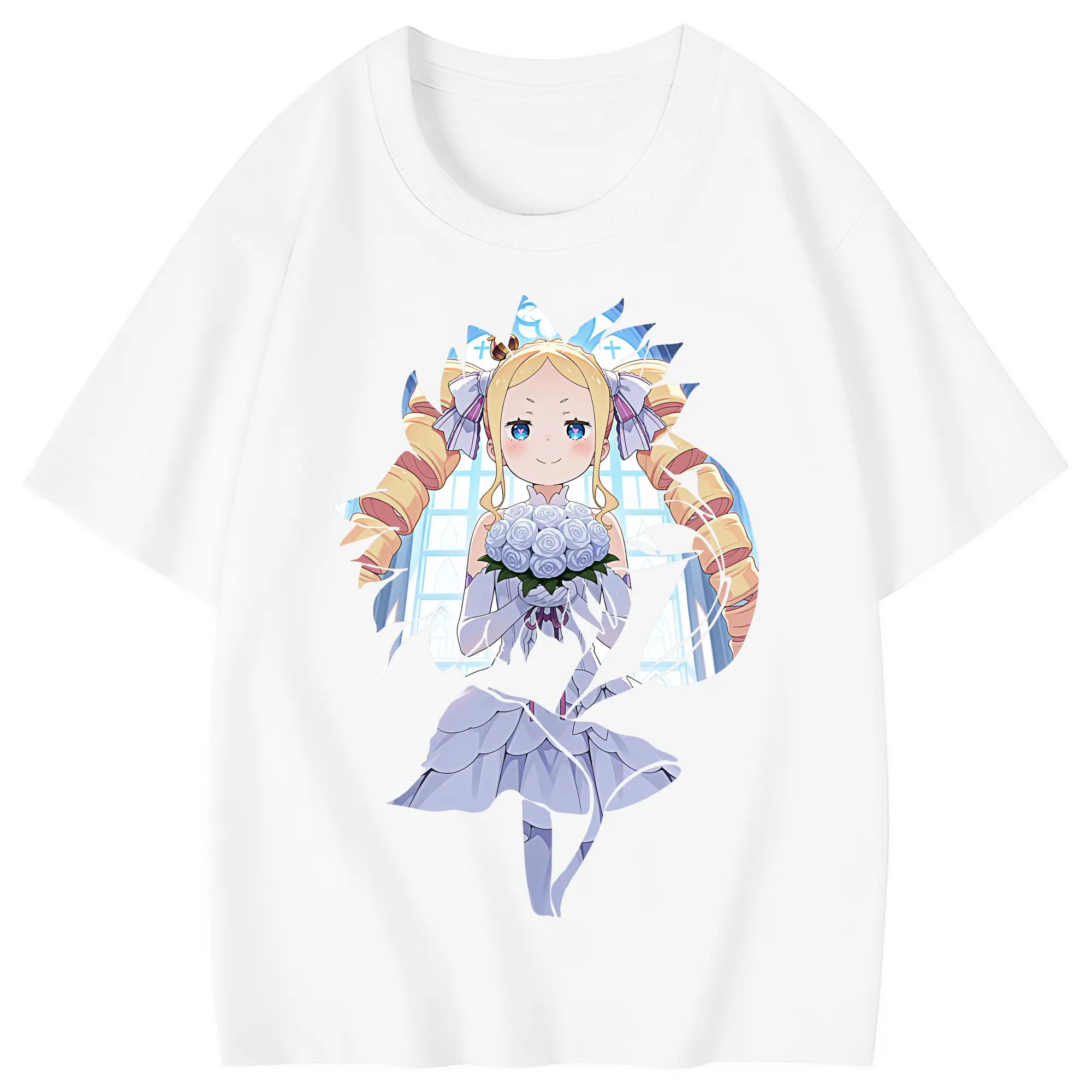 リゼロ グッズ ベアトリス - 綿100％ キッズTシャツ ・ フロントプリント ・ 快適 通気性 ・ スポーツ カジュアル 散歩用