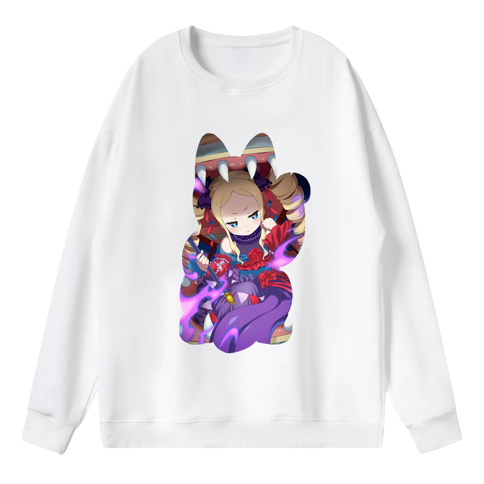 リゼロ グッズ ベアトリス - 薄手 クルーネック スウェット 裏毛260g · ポリエステル 春秋向け カジュアル 男女兼用 · トレーナー デイリー スポーツ 散歩に最適