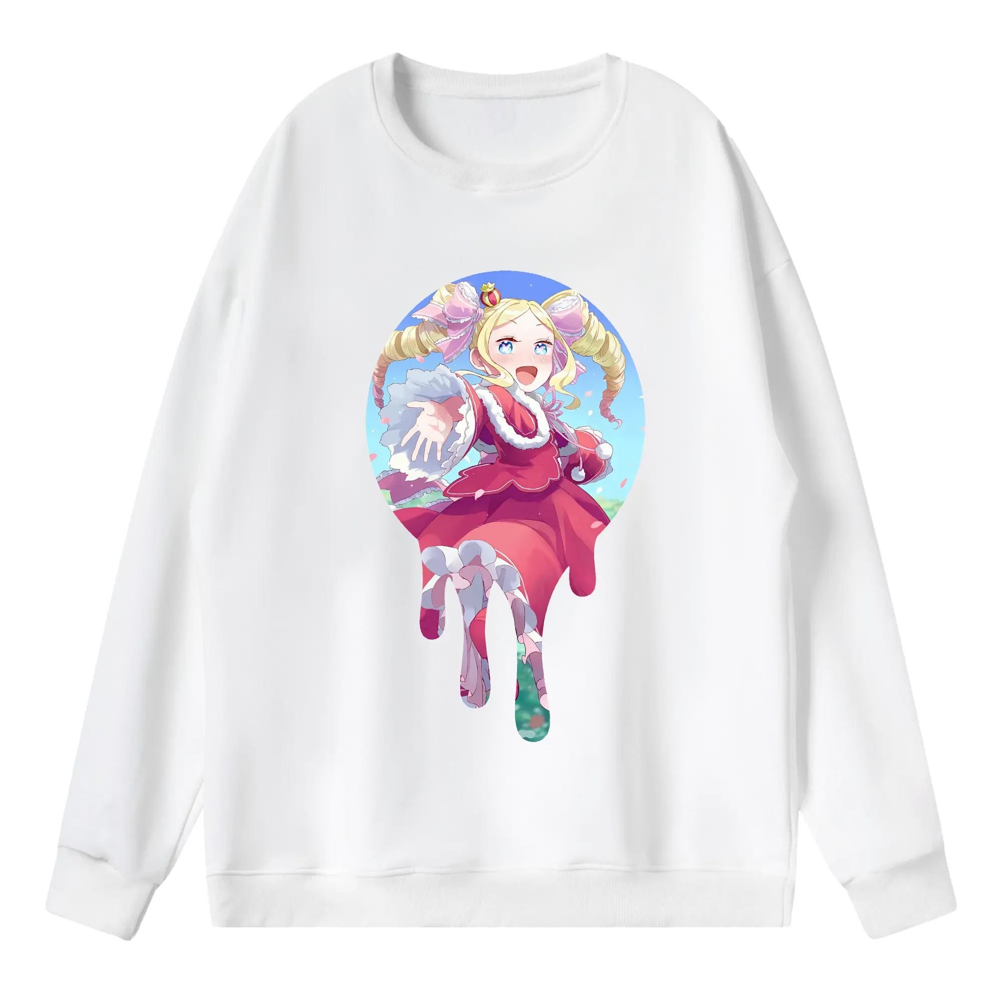 リゼロ グッズ ベアトリス - 薄手 クルーネック スウェット 裏毛260g · ポリエステル 春秋向け カジュアル 男女兼用 · トレーナー デイリー スポーツ 散歩に最適