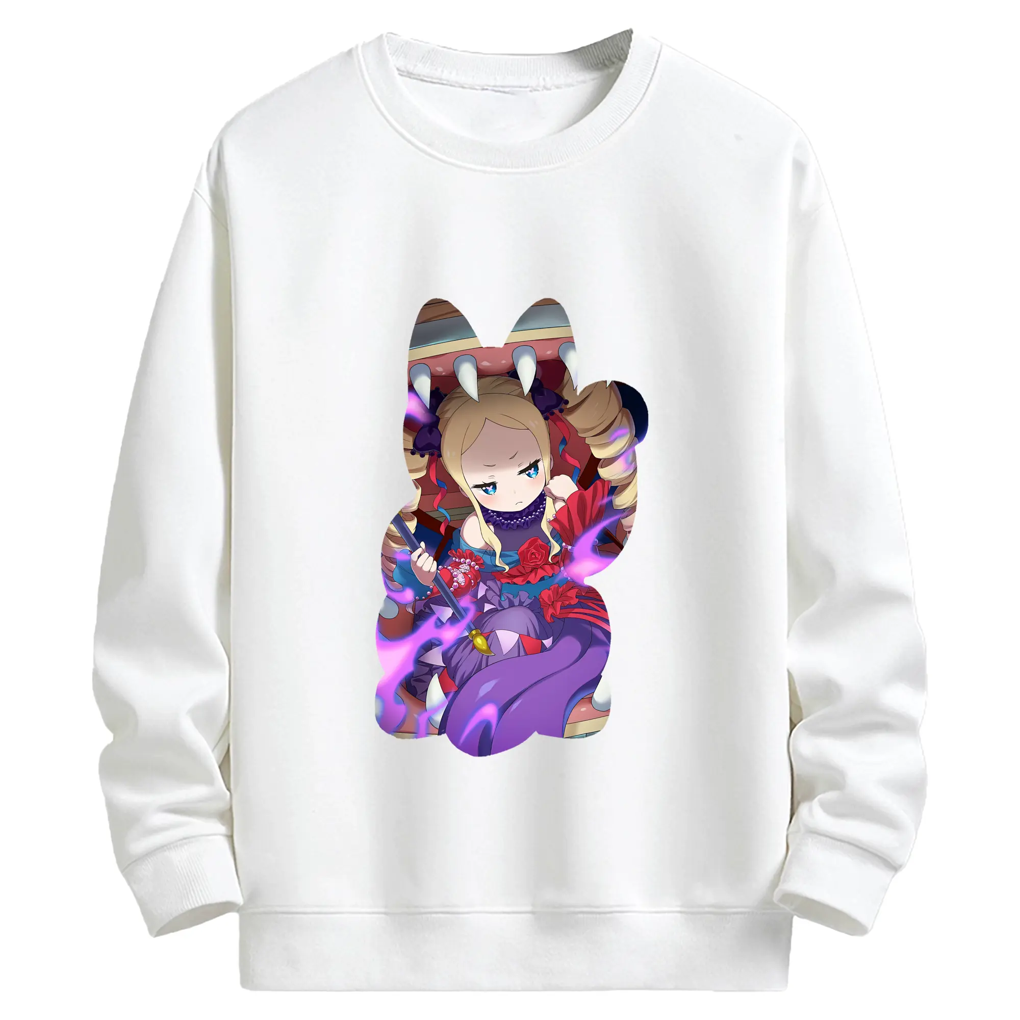 リゼロ グッズ ベアトリス - キッズ クルーネックスウェットシャツ ・ フロントプリント ・ 綿80％ ポリエステル20％ ・ 快適 通学 スポーツ 日常使い お散歩用