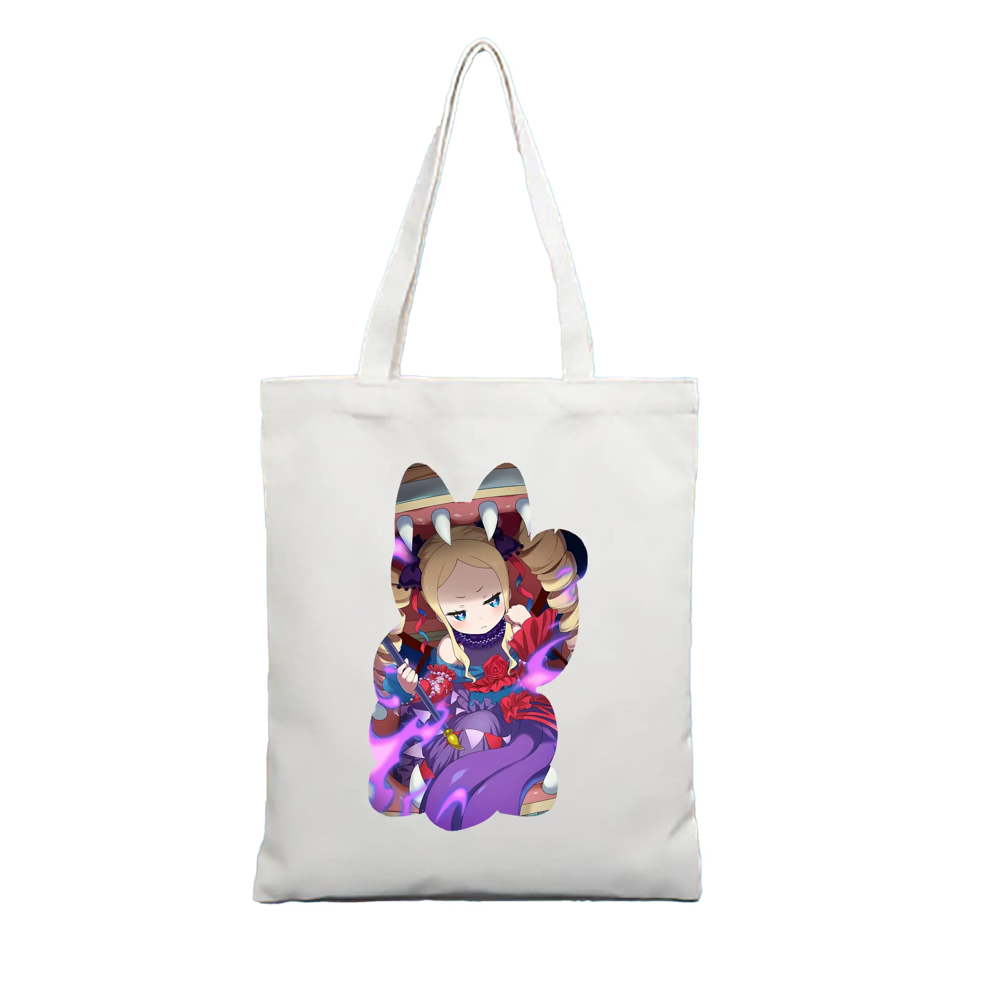 リゼロ グッズ ベアトリス - 縦型キャンバス手提げバッグ（トートバッグ） ・ キャンバス素材 ・ ショッピング用 ・ 軽量 丈夫 お手入れ簡単