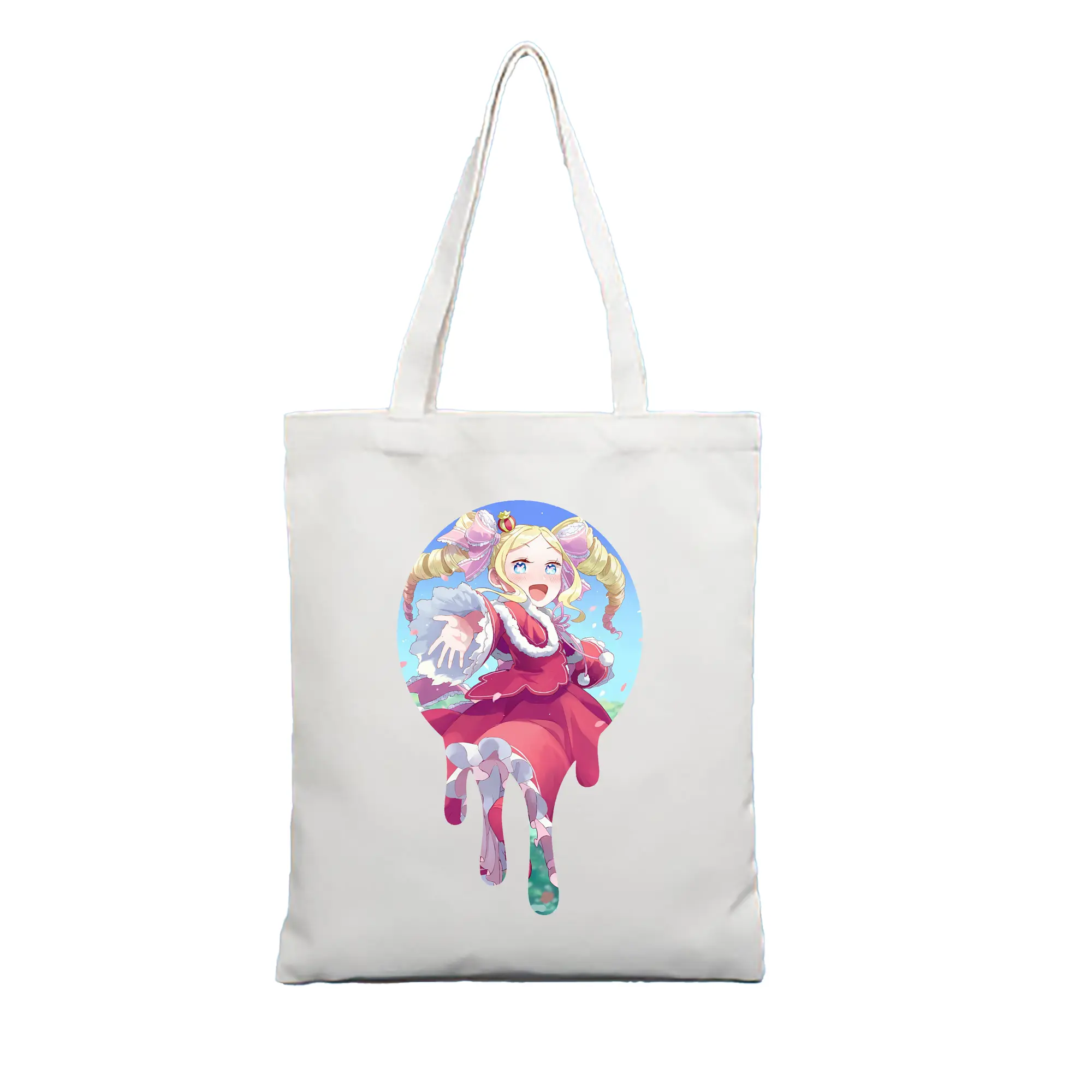 リゼロ グッズ ベアトリス - 縦型キャンバス手提げバッグ（トートバッグ） ・ キャンバス素材 ・ ショッピング用 ・ 軽量 丈夫 お手入れ簡単