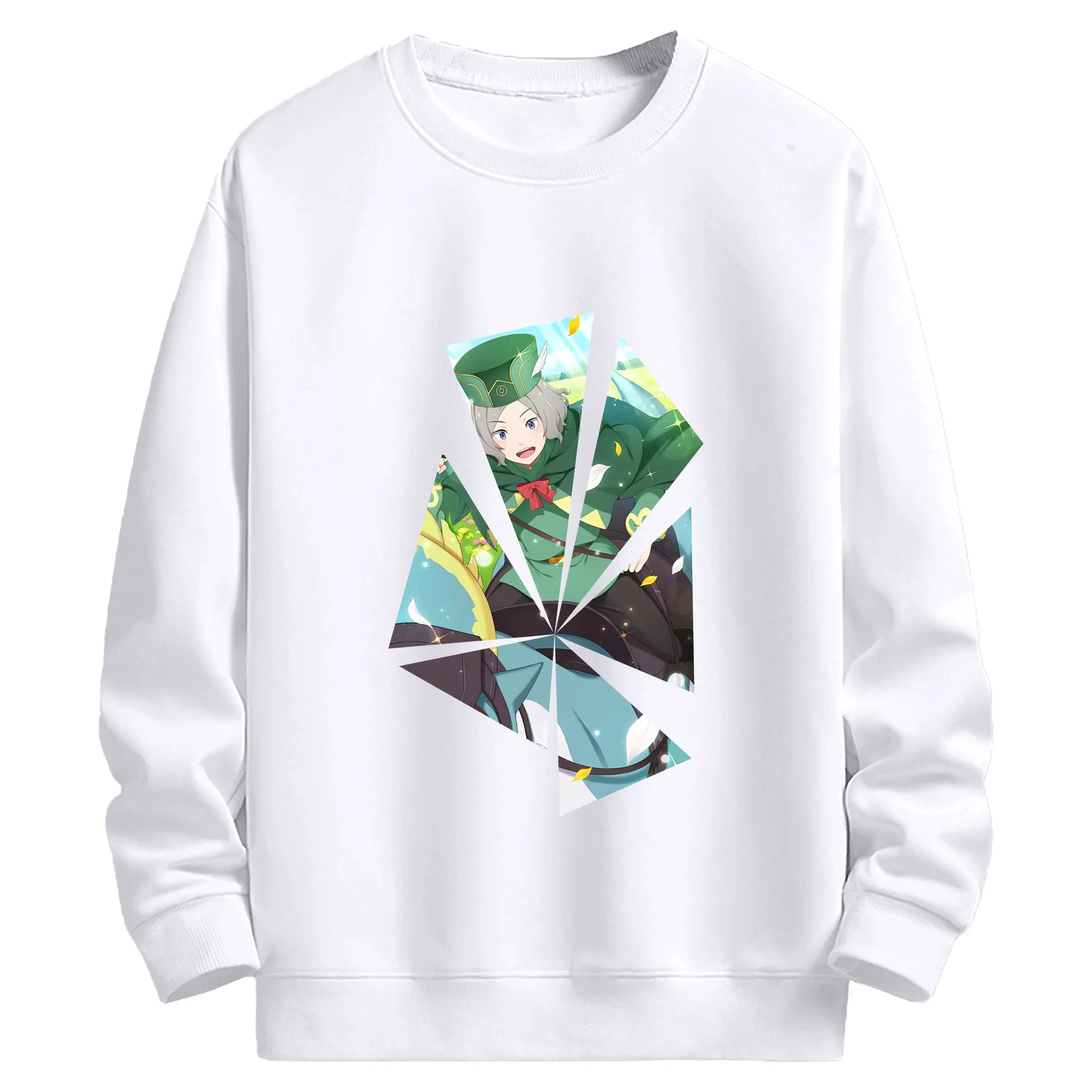 リゼロ グッズ オットー - 高品質 クルーネック スウェット ・ コットン59％ ポリエステル41％ ・ ユニセックス 長袖 トレーナー ・ カジュアル デイリー スポーツ 散歩用