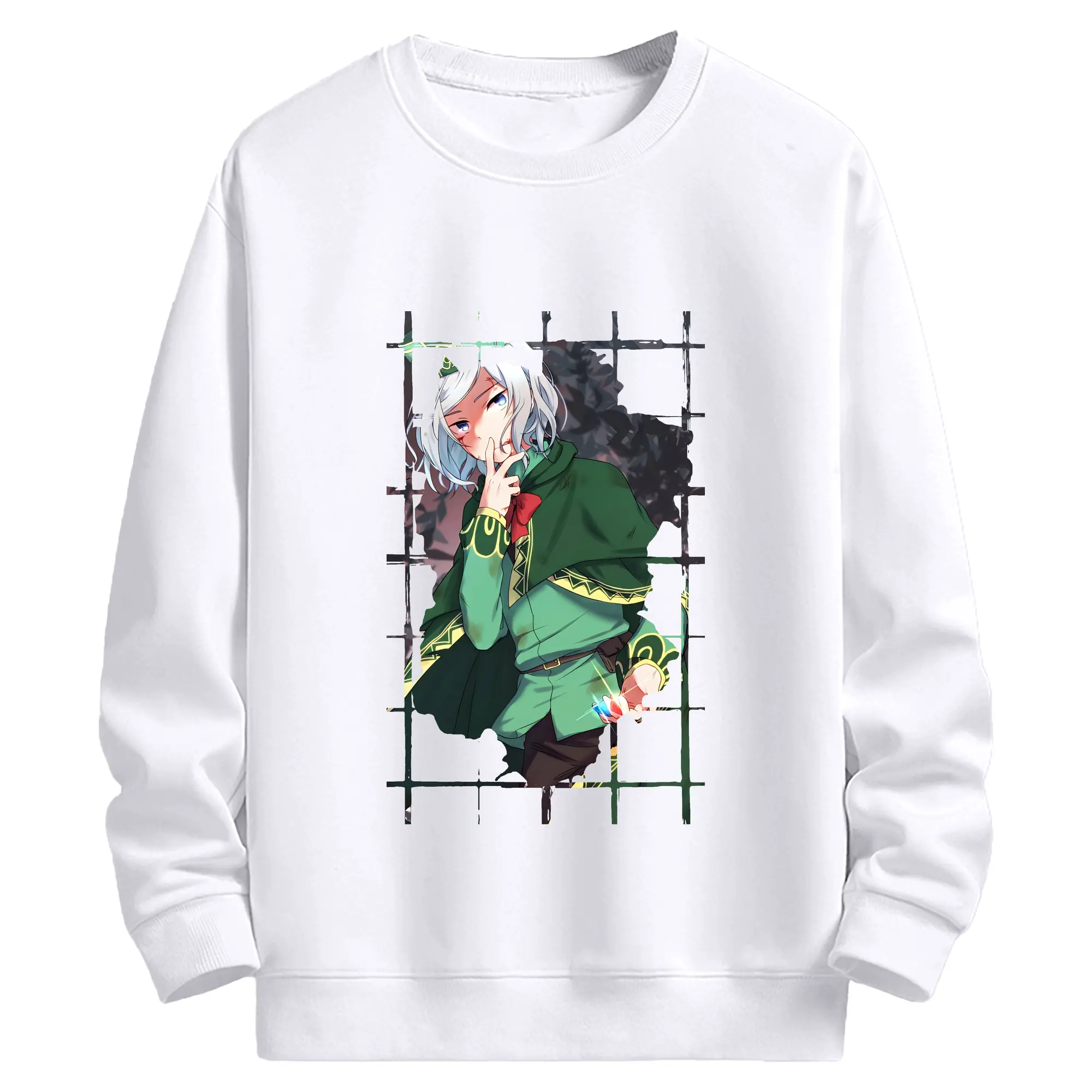 リゼロ グッズ オットー - 高品質 クルーネック スウェット ・ コットン59％ ポリエステル41％ ・ ユニセックス 長袖 トレーナー ・ カジュアル デイリー スポーツ 散歩用