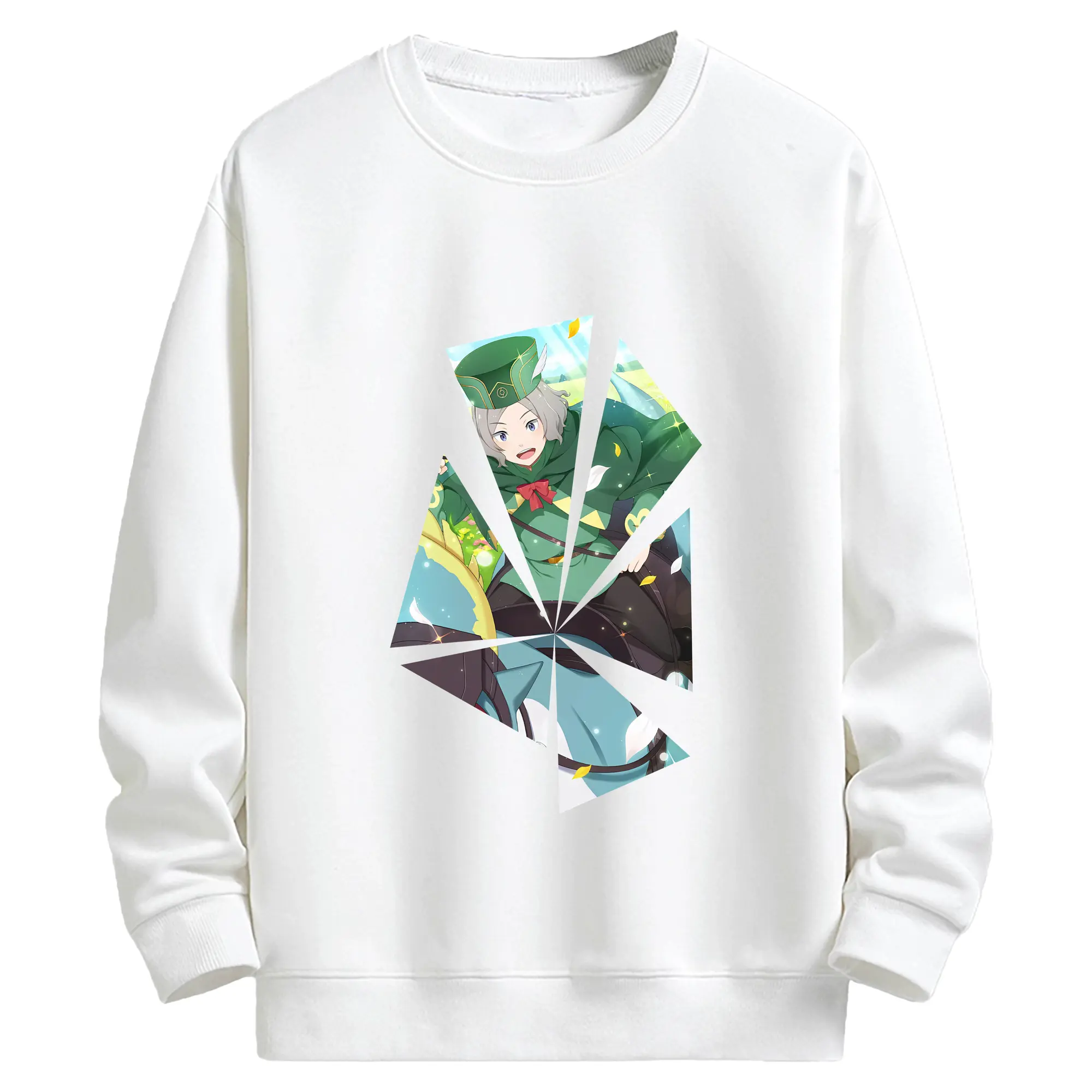 リゼロ グッズ オットー - キッズ クルーネックスウェットシャツ ・ フロントプリント ・ 綿80％ ポリエステル20％ ・ 快適 通学 スポーツ 日常使い お散歩用