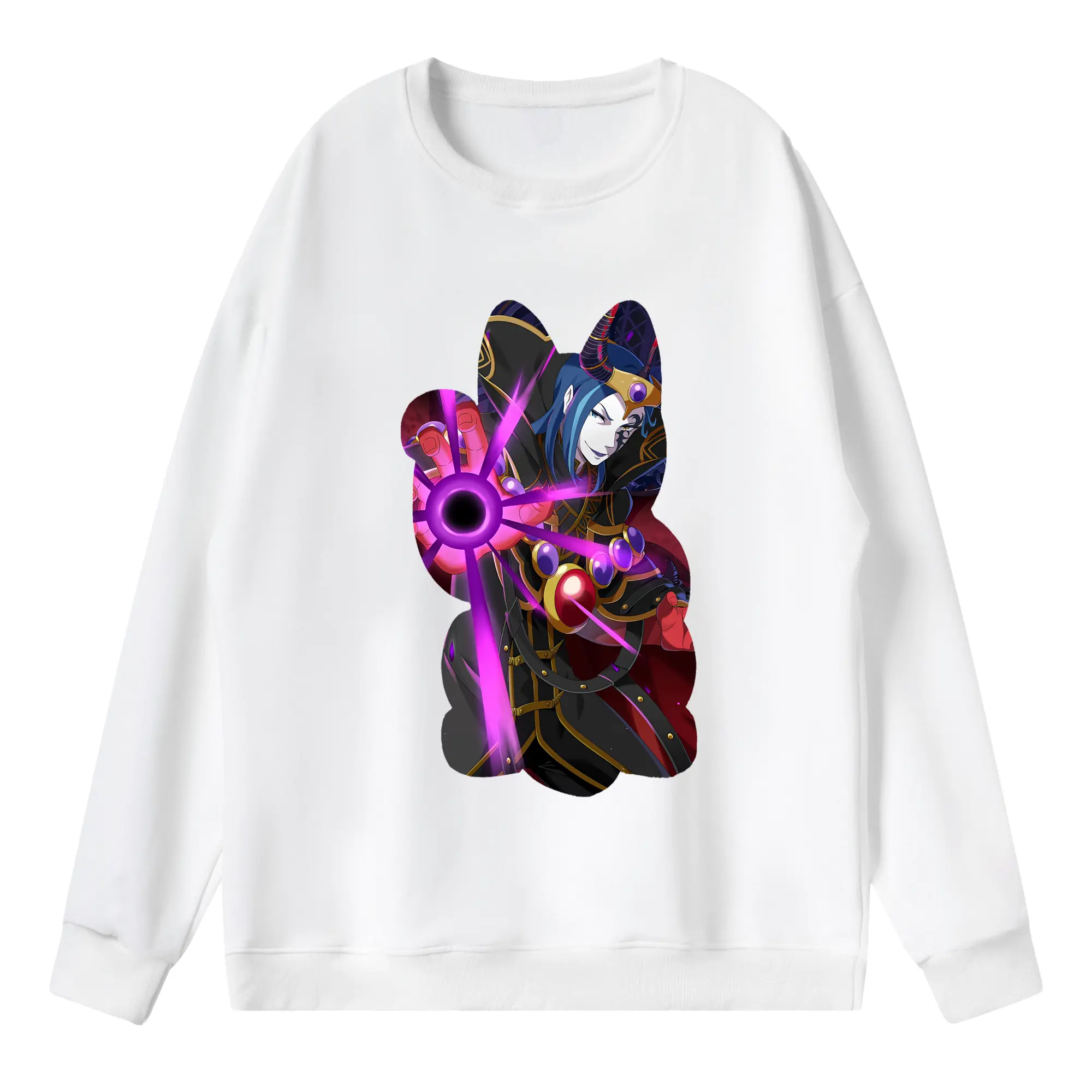 リゼロ グッズ ロズワール - 薄手 クルーネック スウェット 裏毛260g · ポリエステル 春秋向け カジュアル 男女兼用 · トレーナー デイリー スポーツ 散歩に最適