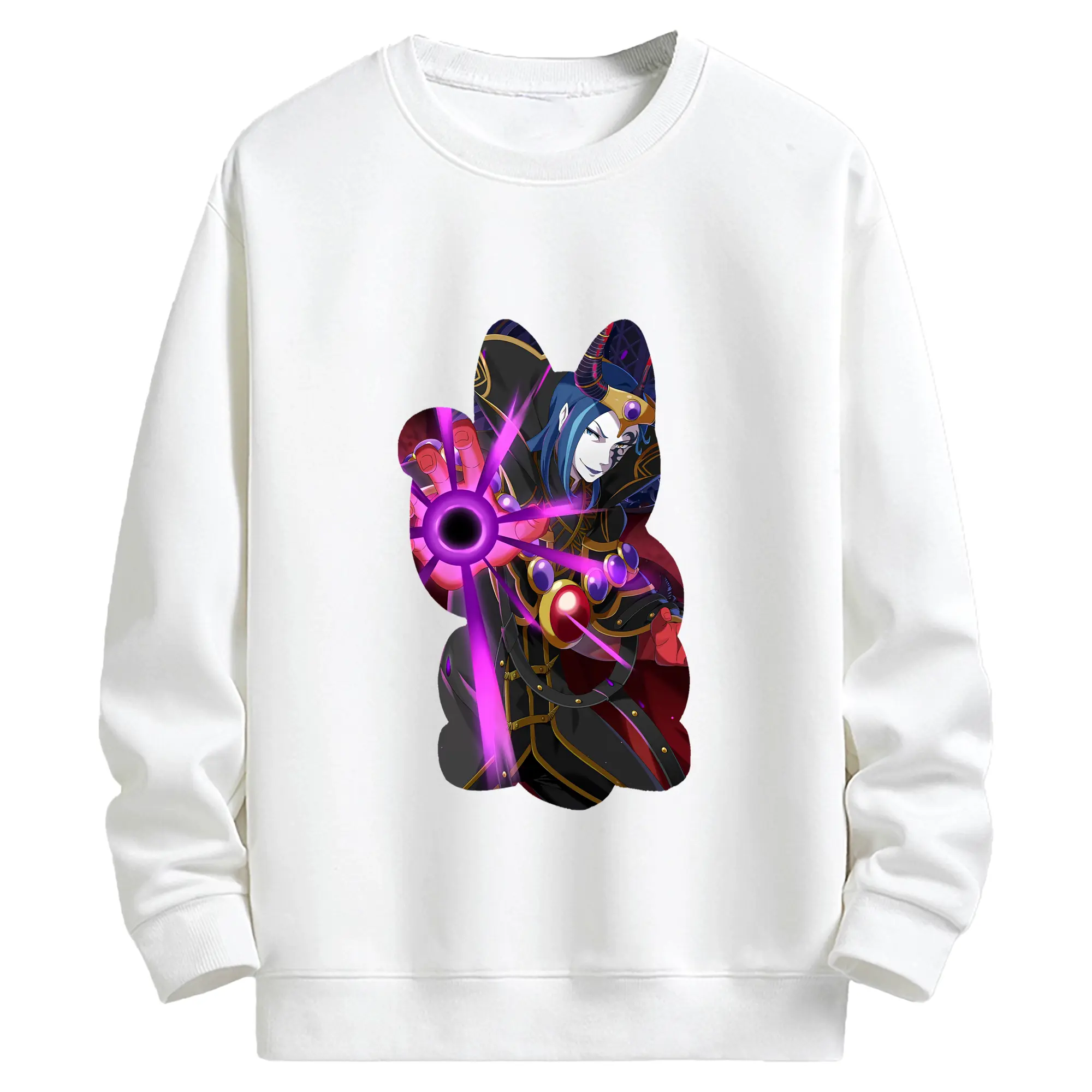 リゼロ グッズ ロズワール - キッズ クルーネックスウェットシャツ ・ フロントプリント ・ 綿80％ ポリエステル20％ ・ 快適 通学 スポーツ 日常使い お散歩用