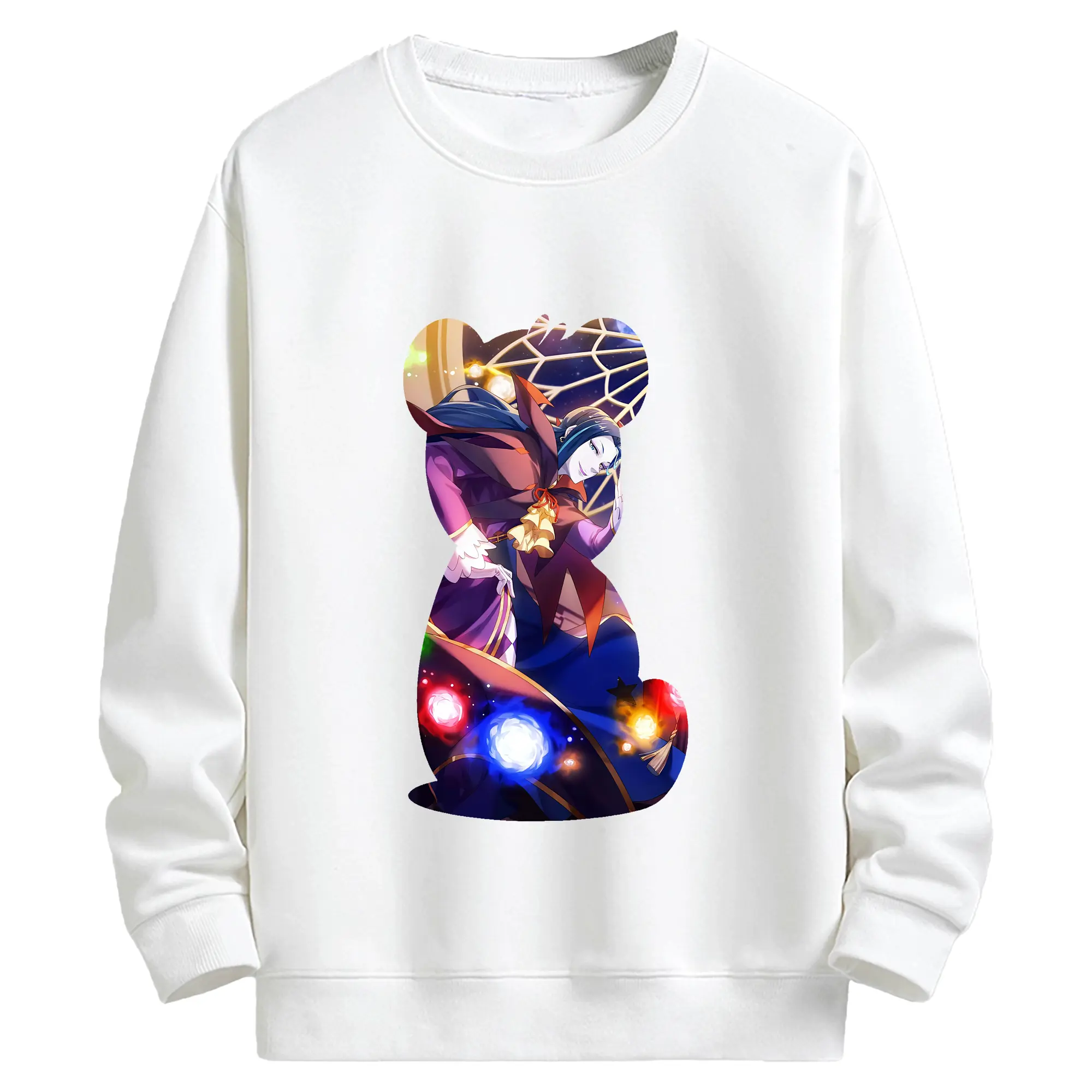 リゼロ グッズ ロズワール - キッズ クルーネックスウェットシャツ ・ フロントプリント ・ 綿80％ ポリエステル20％ ・ 快適 通学 スポーツ 日常使い お散歩用