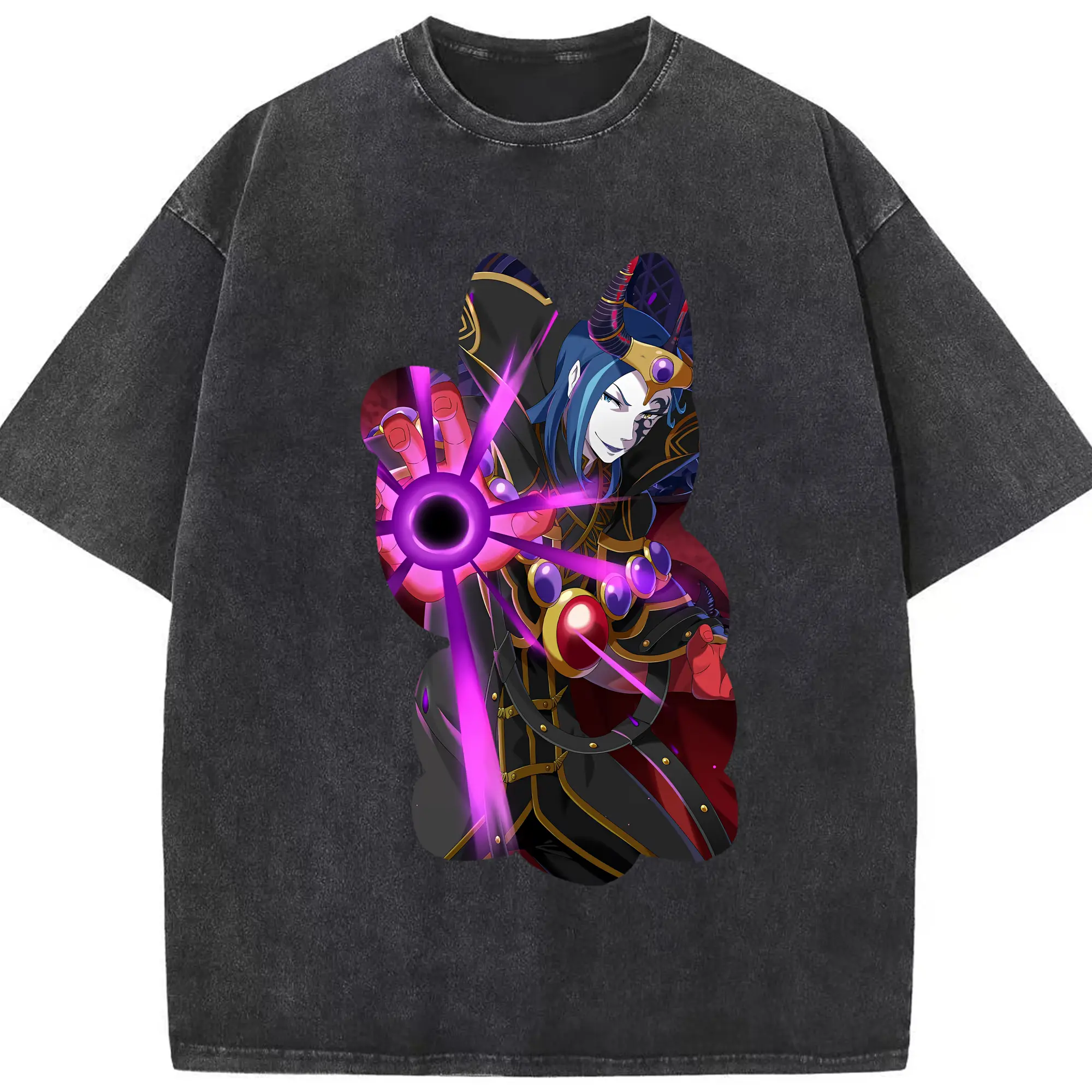 リゼロ グッズ ロズワール - 綿100％ ヴィンテージ風 半袖Tシャツ ・ フロントプリント ・ 柔らか肌触り ・ 通気性 快適 ・ スポーツ カジュアル 外出用