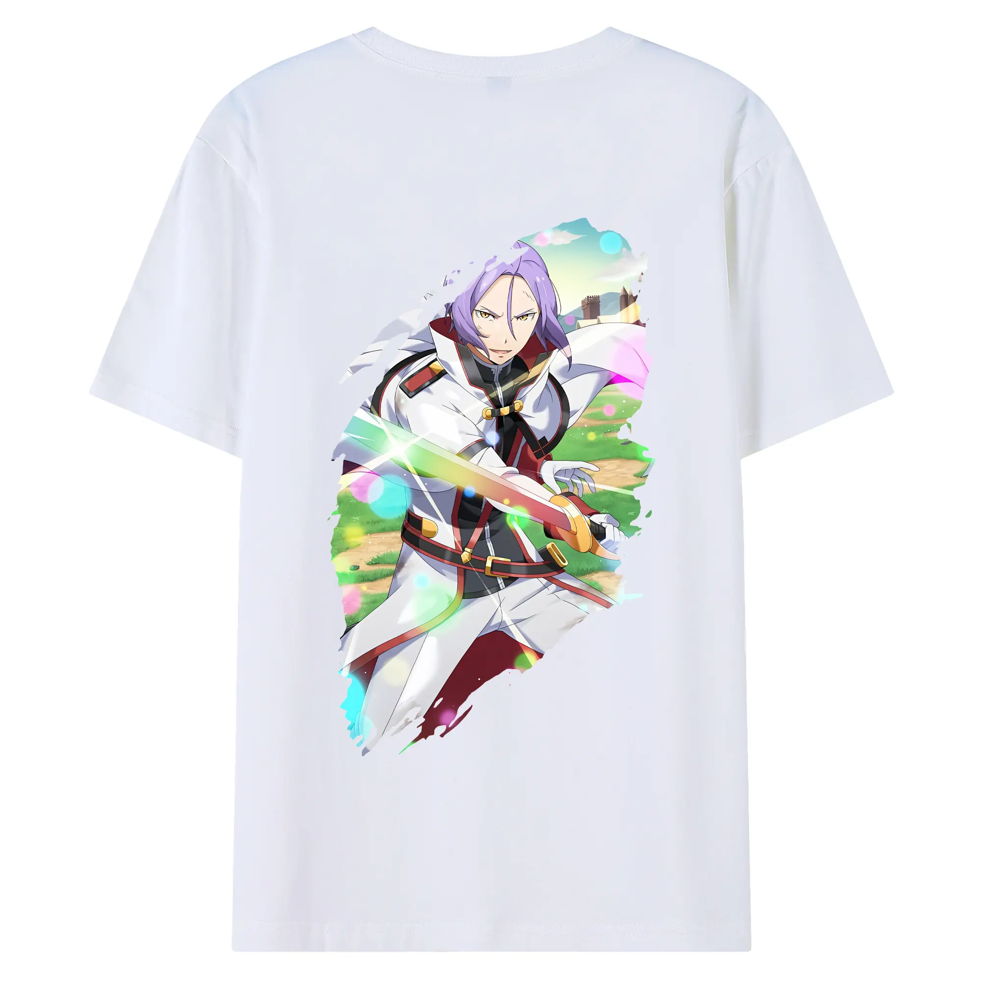 リゼロ グッズ ユリウス - 綿100％ 半袖Tシャツ ・ バックプリント ・ 快適 通気性 ・ 日常使い 散歩 スポーツ用