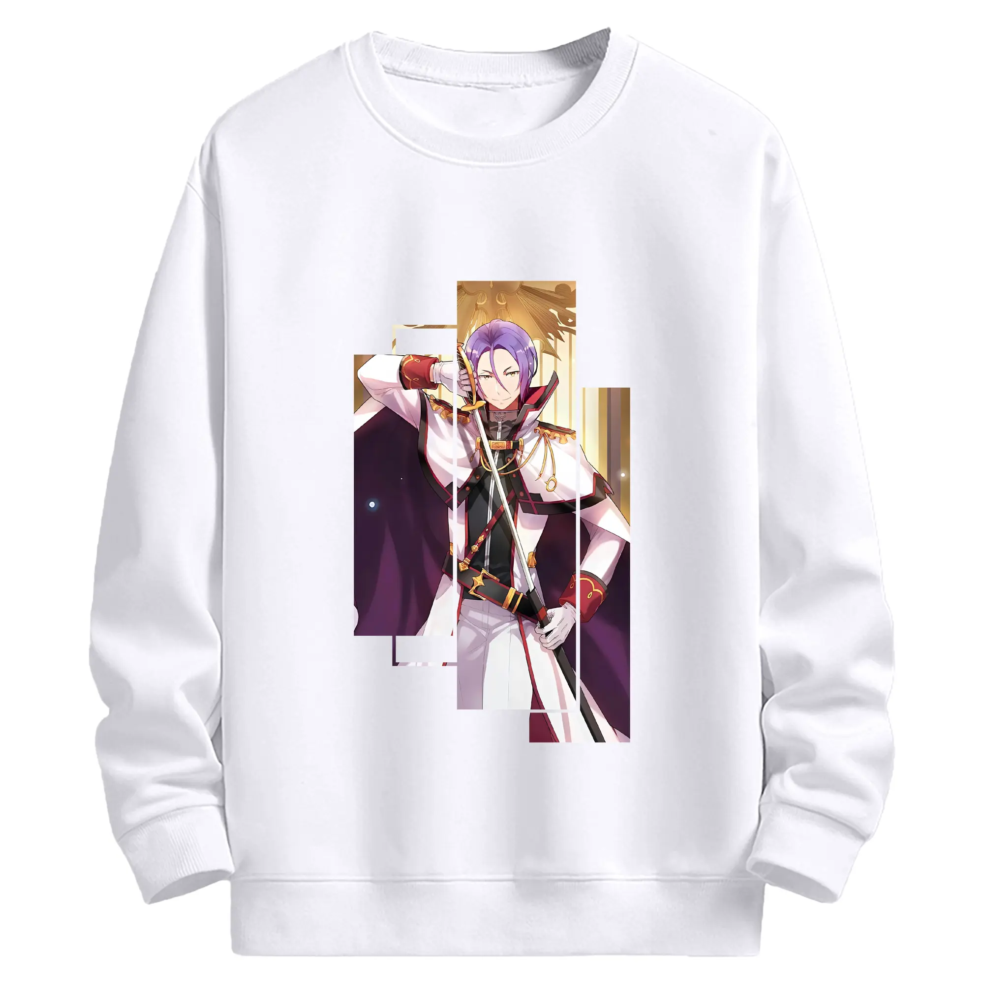 リゼロ グッズ ユリウス - 高品質 クルーネック スウェット ・ コットン59％ ポリエステル41％ ・ ユニセックス 長袖 トレーナー ・ カジュアル デイリー スポーツ 散歩用