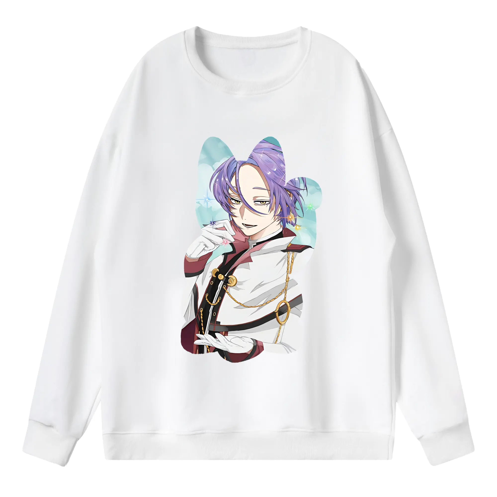 リゼロ グッズ ユリウス - 薄手 クルーネック スウェット 裏毛260g · ポリエステル 春秋向け カジュアル 男女兼用 · トレーナー デイリー スポーツ 散歩に最適