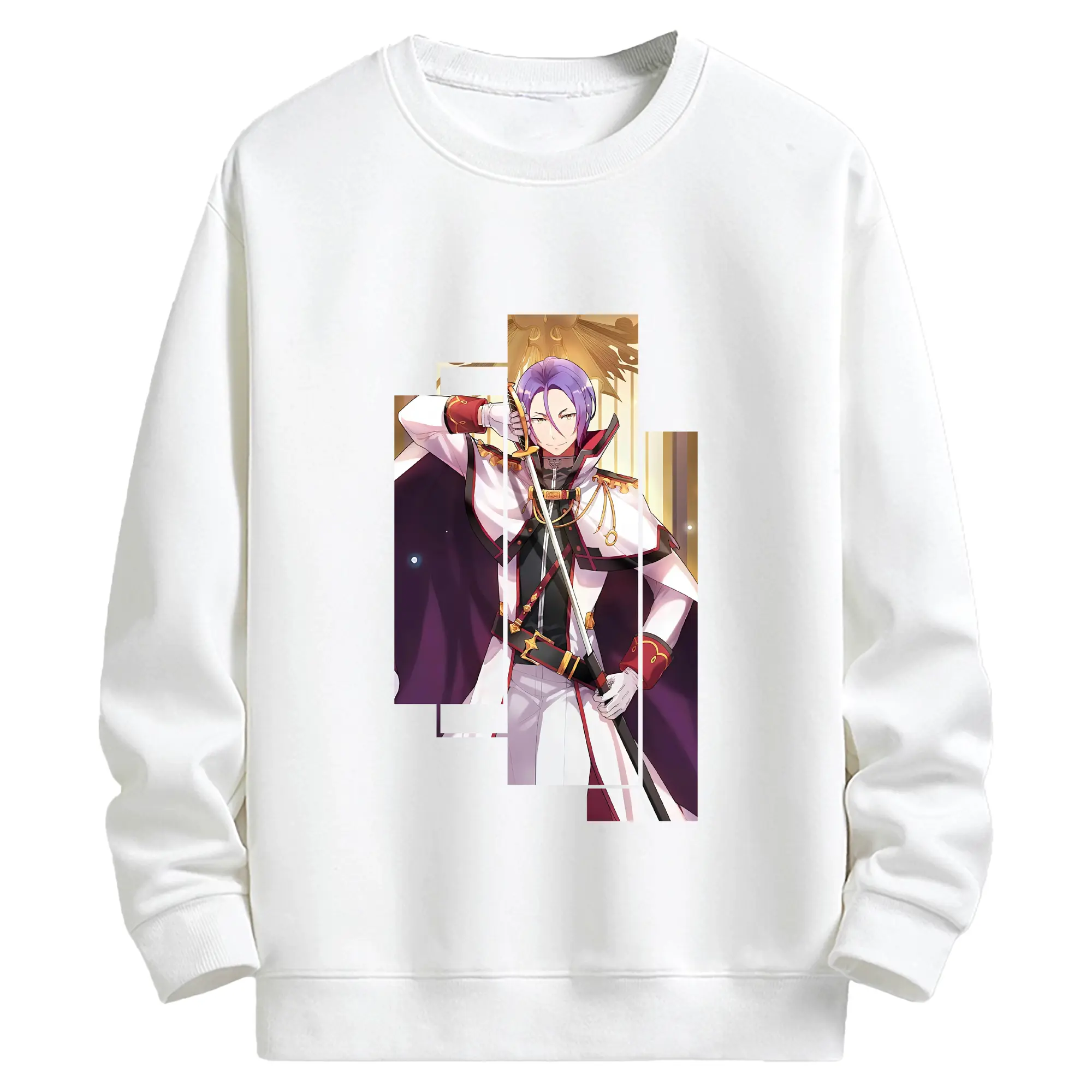 リゼロ グッズ ユリウス - キッズ クルーネックスウェットシャツ ・ フロントプリント ・ 綿80％ ポリエステル20％ ・ 快適 通学 スポーツ 日常使い お散歩用