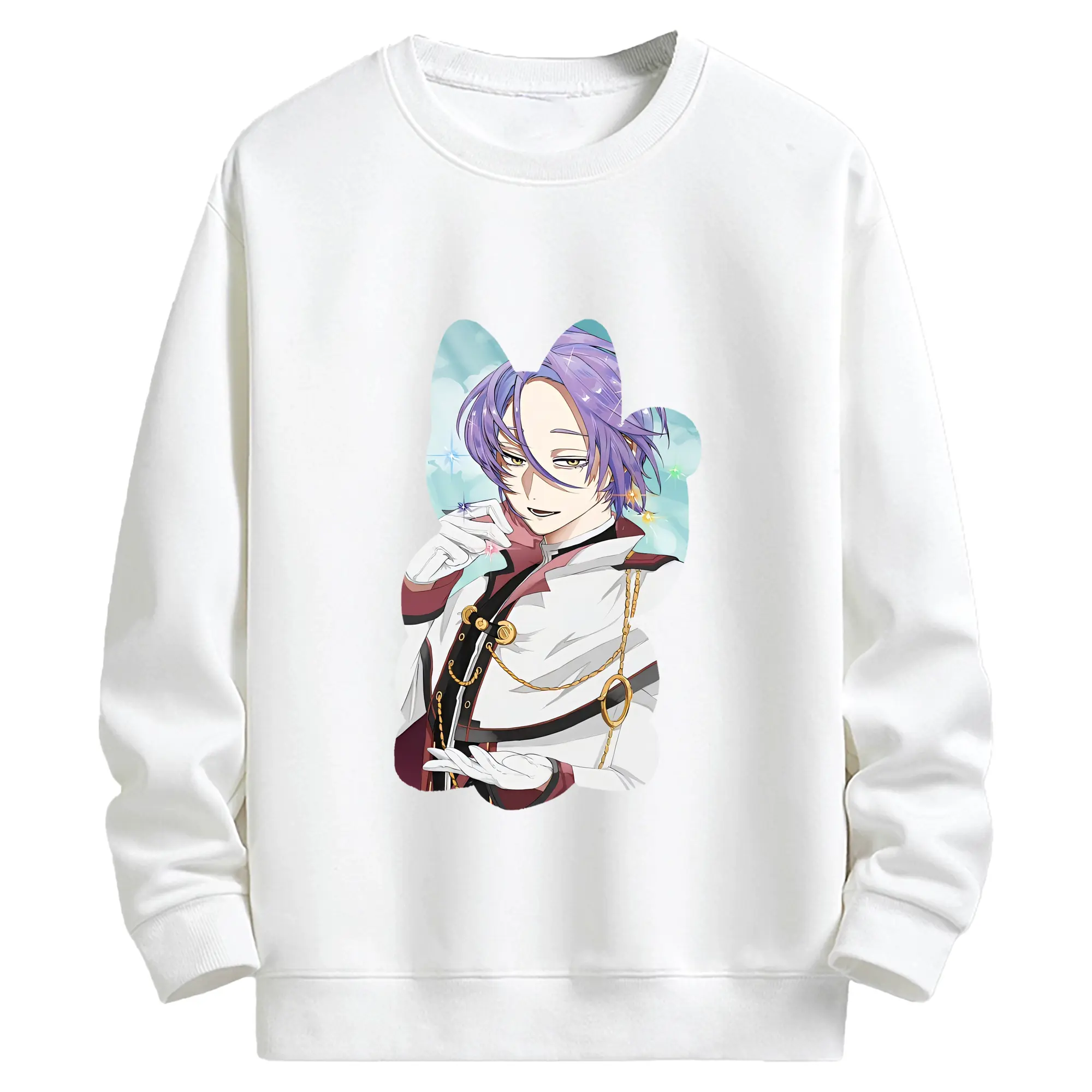 リゼロ グッズ ユリウス - キッズ クルーネックスウェットシャツ ・ フロントプリント ・ 綿80％ ポリエステル20％ ・ 快適 通学 スポーツ 日常使い お散歩用