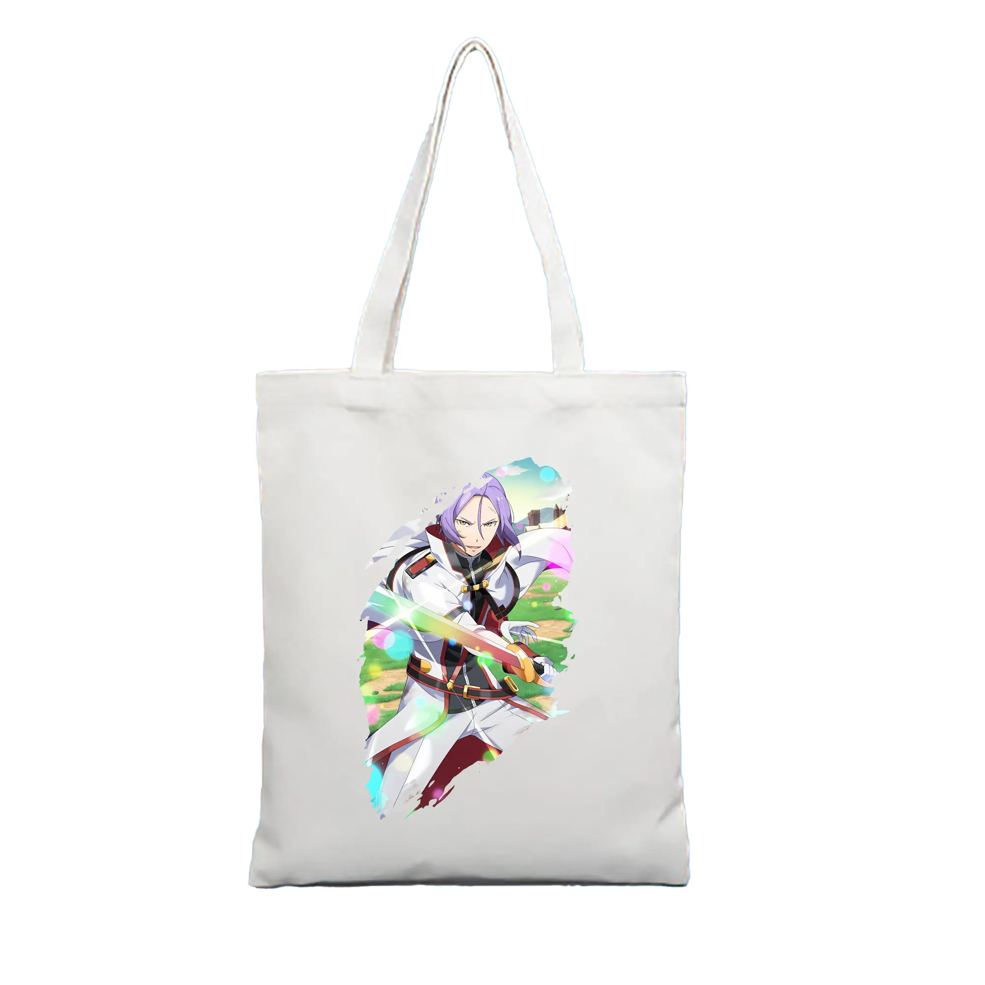 リゼロ グッズ ユリウス - 縦型キャンバス手提げバッグ（トートバッグ） ・ キャンバス素材 ・ ショッピング用 ・ 軽量 丈夫 お手入れ簡単