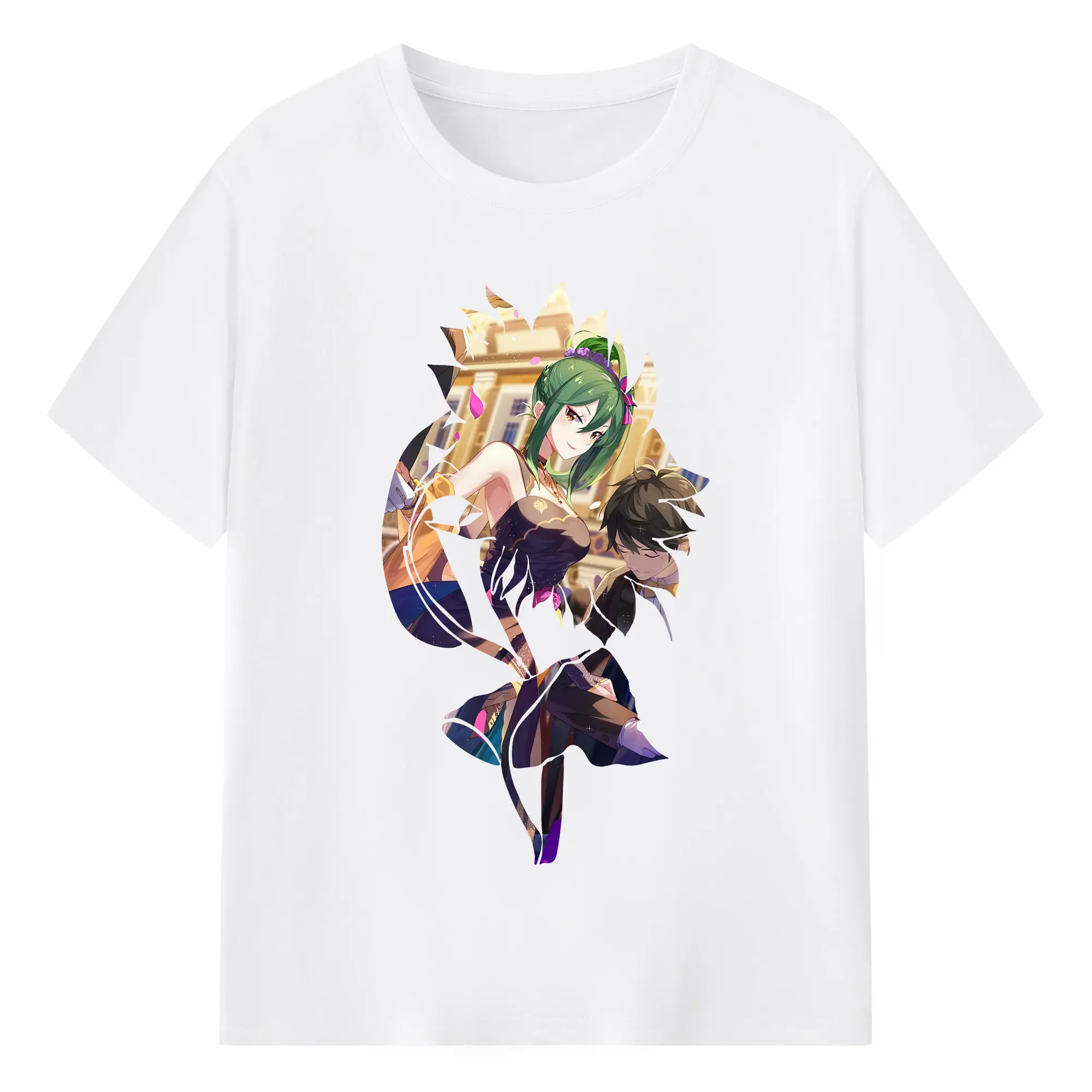 リゼロ グッズ シオン - 綿100％ 半袖Tシャツ ・ フロントプリント ・ 快適 通気性 ・ 日常使い 散歩 スポーツ用