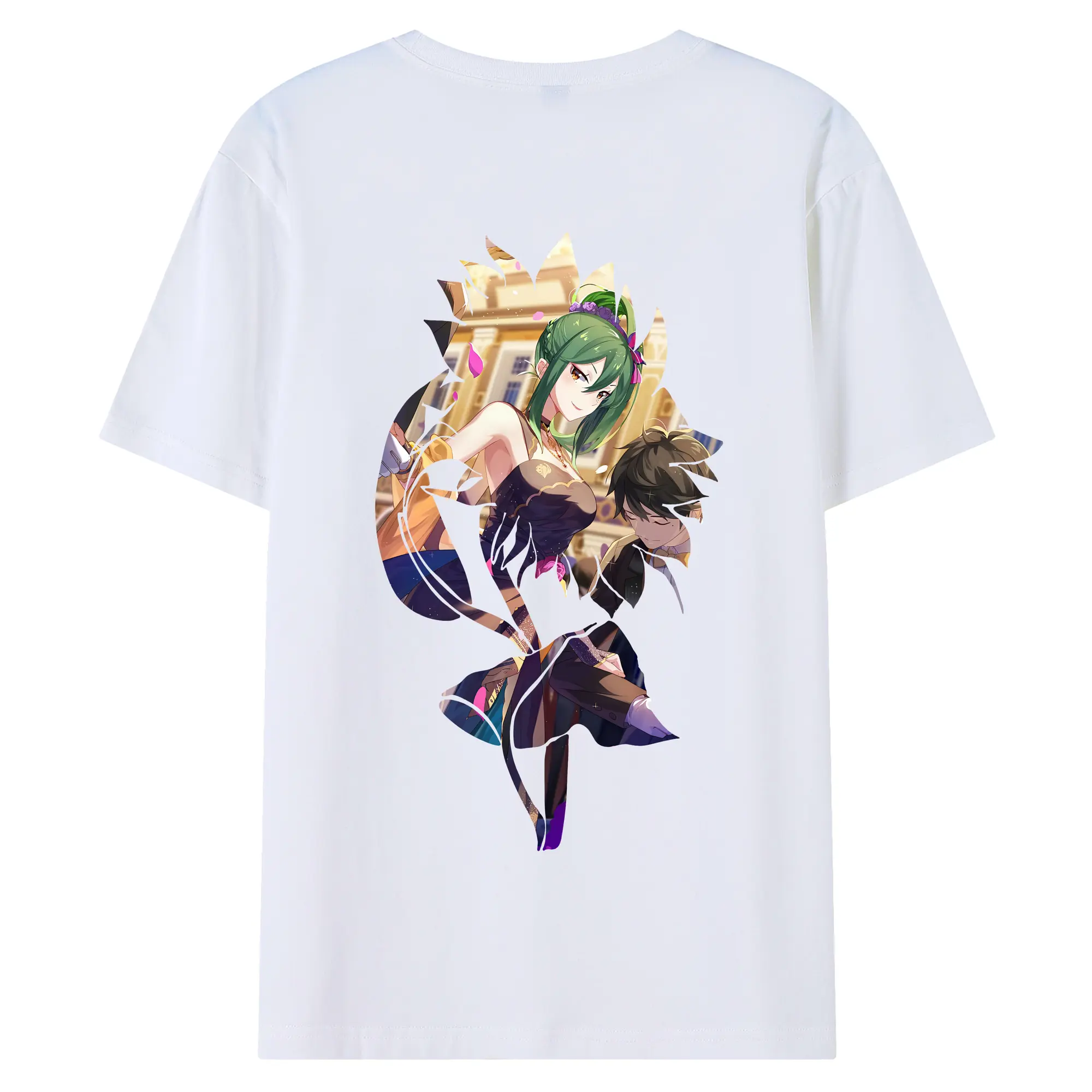 リゼロ グッズ シオン - 綿100％ 半袖Tシャツ ・ バックプリント ・ 快適 通気性 ・ 日常使い 散歩 スポーツ用