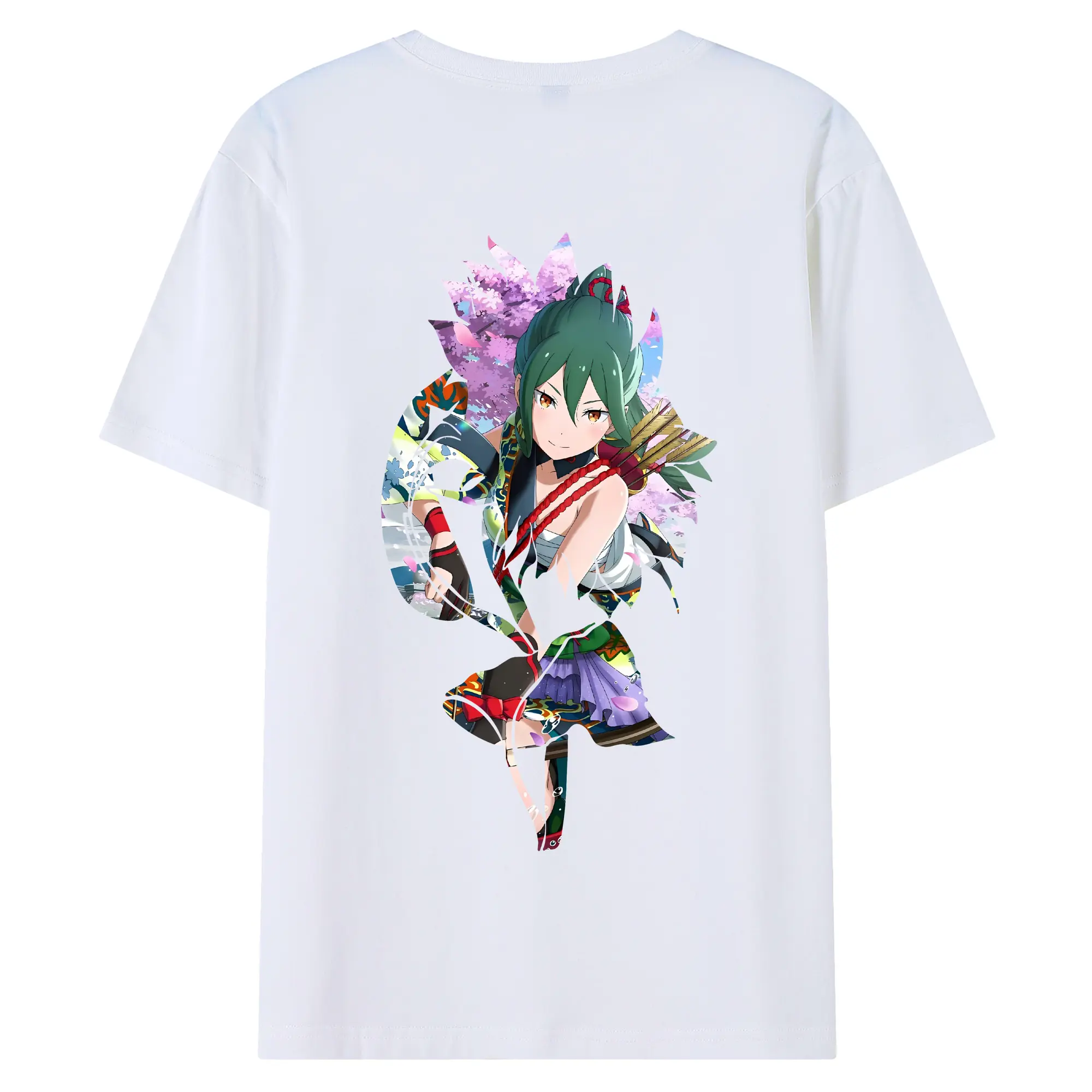 リゼロ グッズ シオン - 綿100％ 半袖Tシャツ ・ バックプリント ・ 快適 通気性 ・ 日常使い 散歩 スポーツ用