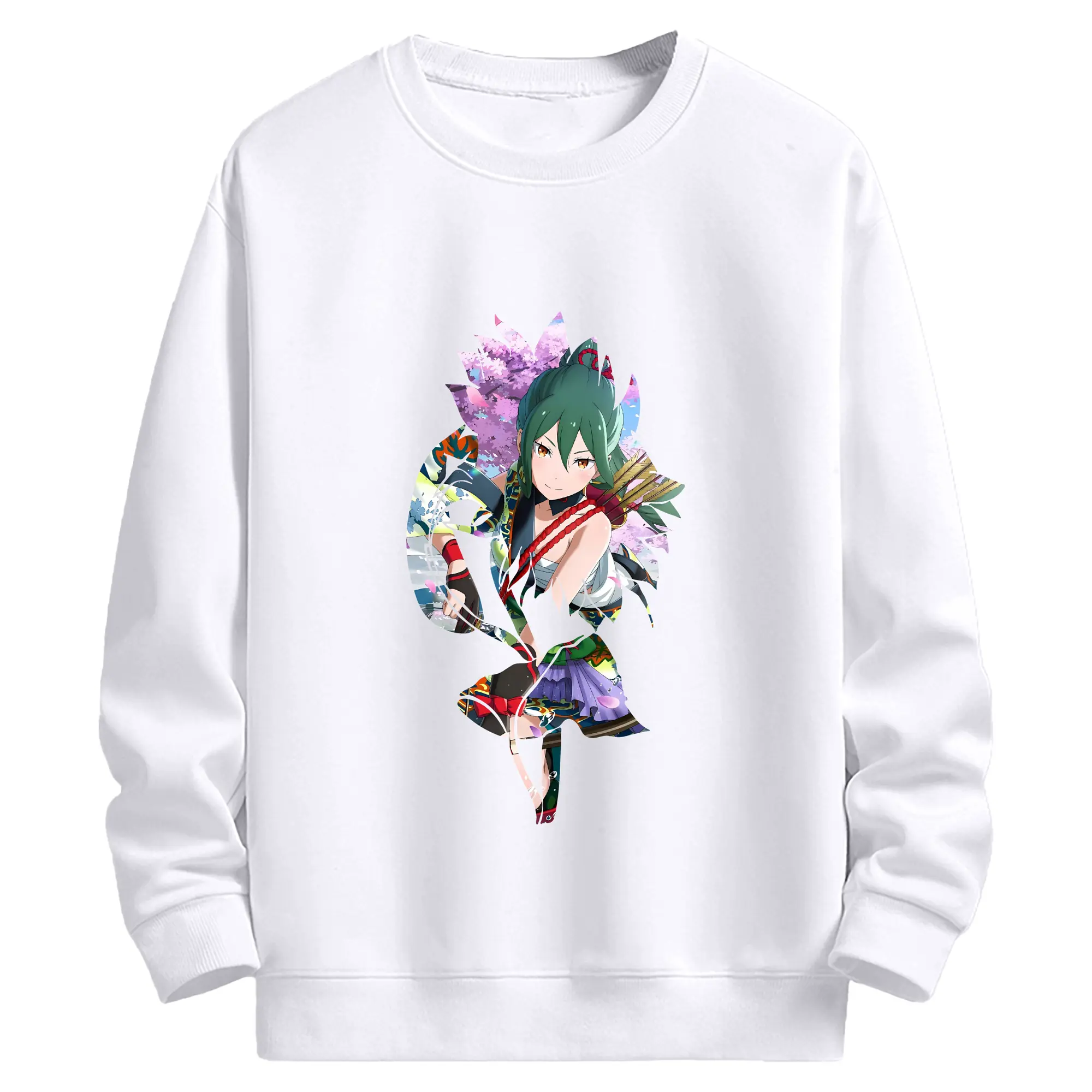 リゼロ グッズ シオン - 高品質 クルーネック スウェット ・ コットン59％ ポリエステル41％ ・ ユニセックス 長袖 トレーナー ・ カジュアル デイリー スポーツ 散歩用