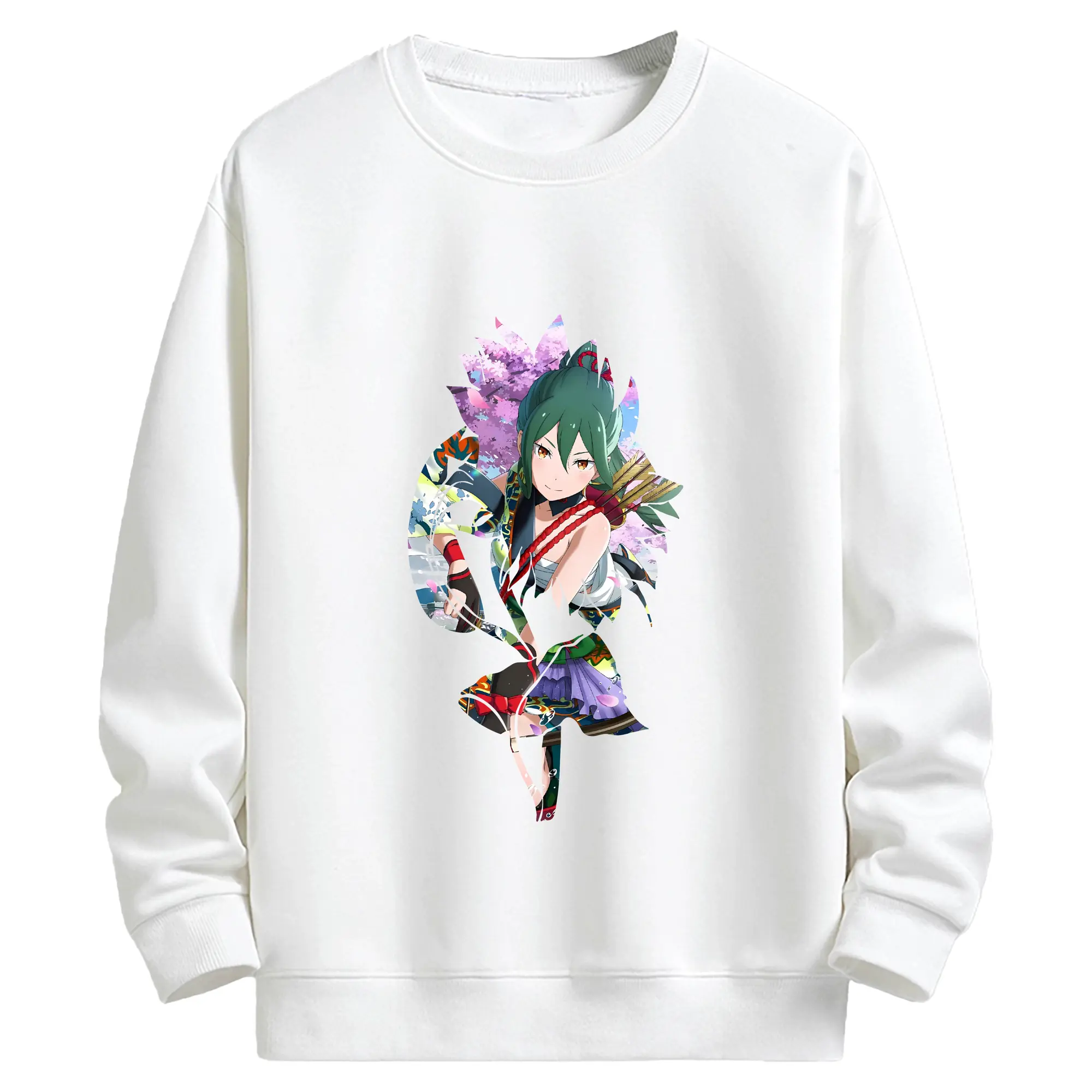 リゼロ グッズ シオン - キッズ クルーネックスウェットシャツ ・ フロントプリント ・ 綿80％ ポリエステル20％ ・ 快適 通学 スポーツ 日常使い お散歩用