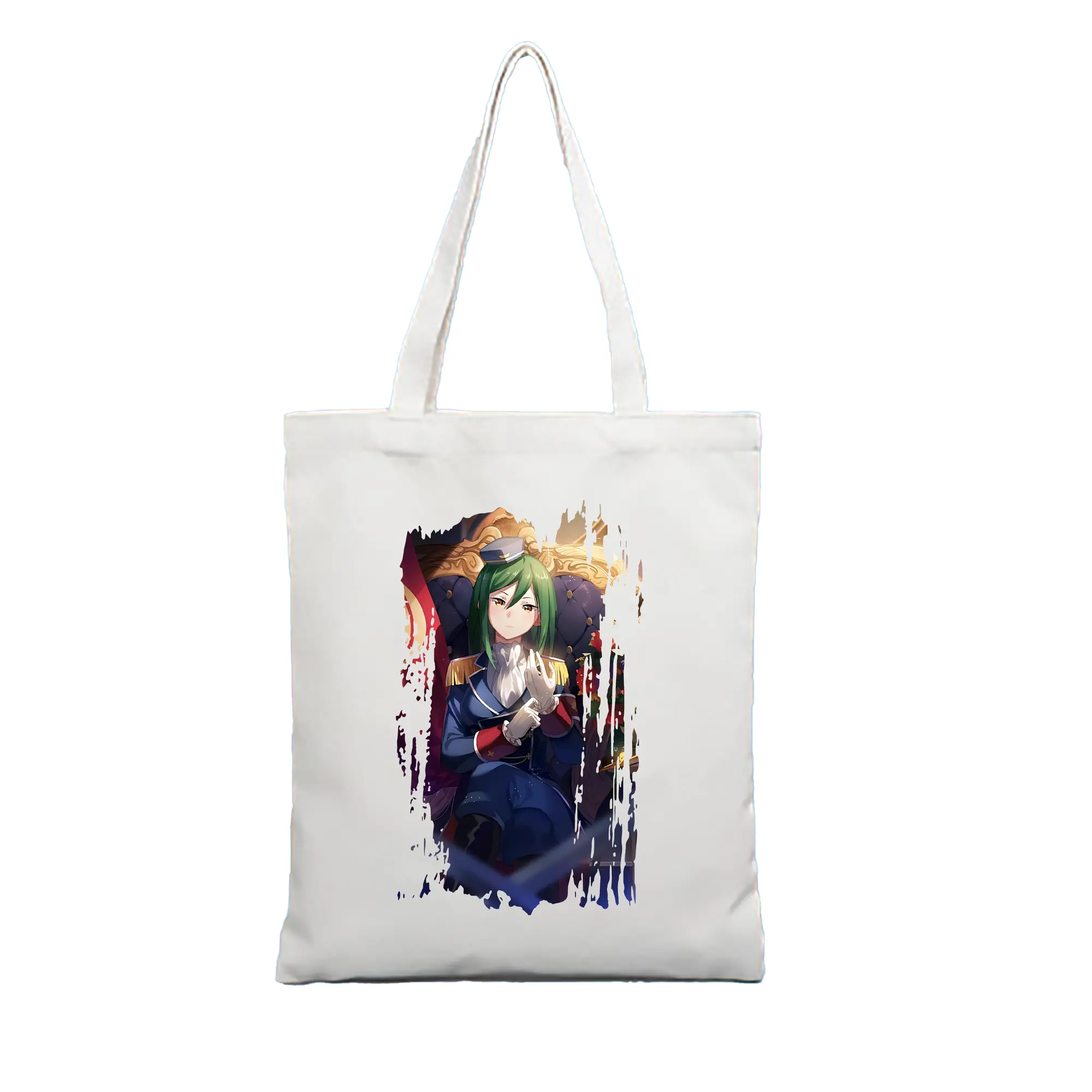 リゼロ グッズ シオン - 縦型キャンバス手提げバッグ（トートバッグ） ・ キャンバス素材 ・ ショッピング用 ・ 軽量 丈夫 お手入れ簡単