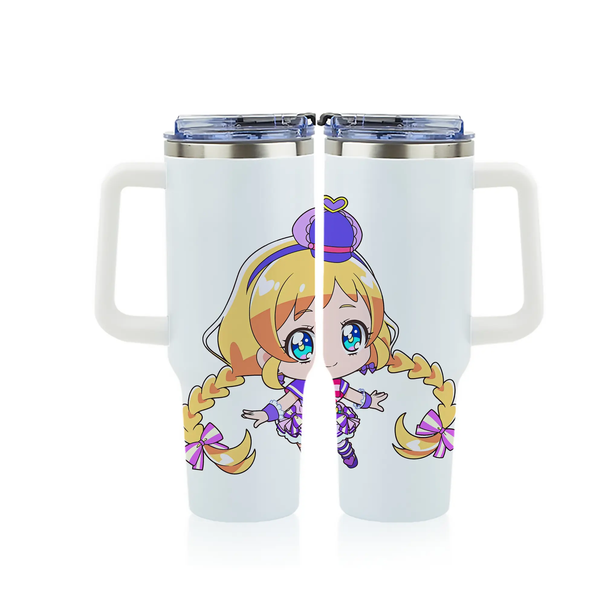 わんだふるぷりきゅあ グッズ 犬飼いろは - 1200mL フルプリント車用タンブラー ・ 304ステンレス 内側 ・ 201ステンレス 外側 ・ 保温 保冷 ・ 通勤 ドライブ アウトドア用