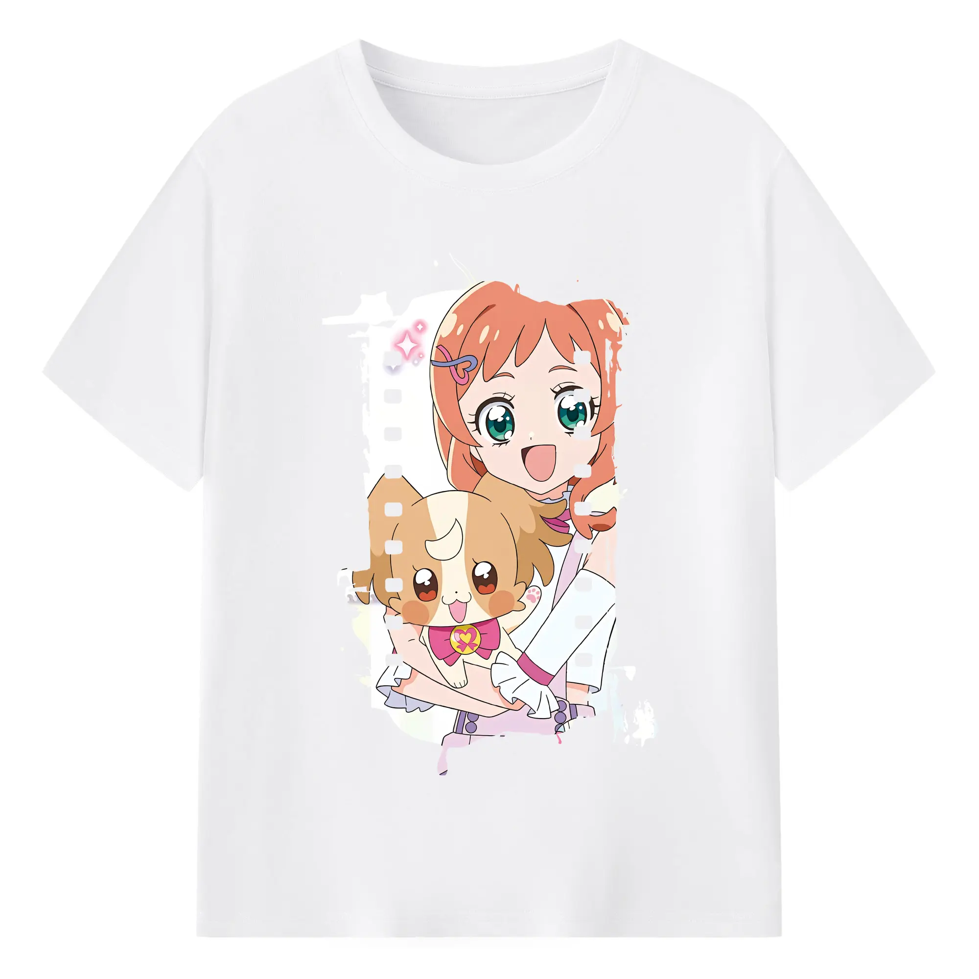 わんだふるぷりきゅあ グッズ 犬飼いろは - 綿100％ 半袖Tシャツ ・ フロントプリント ・ 快適 通気性 ・ 日常使い 散歩 スポーツ用