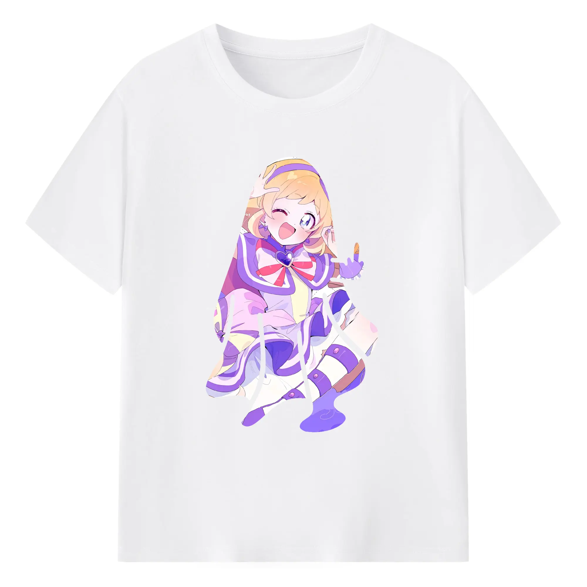 わんだふるぷりきゅあ グッズ 犬飼いろは - 綿100％ 半袖Tシャツ ・ フロントプリント ・ 快適 通気性 ・ 日常使い 散歩 スポーツ用