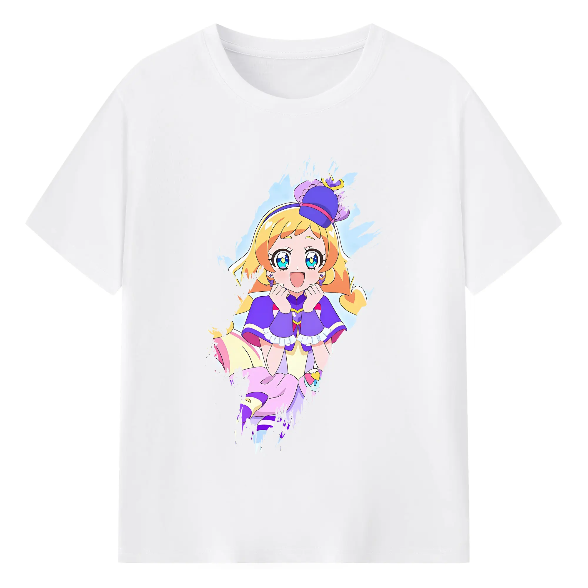 わんだふるぷりきゅあ グッズ 犬飼いろは - 綿100％ 半袖Tシャツ ・ フロントプリント ・ 快適 通気性 ・ 日常使い 散歩 スポーツ用