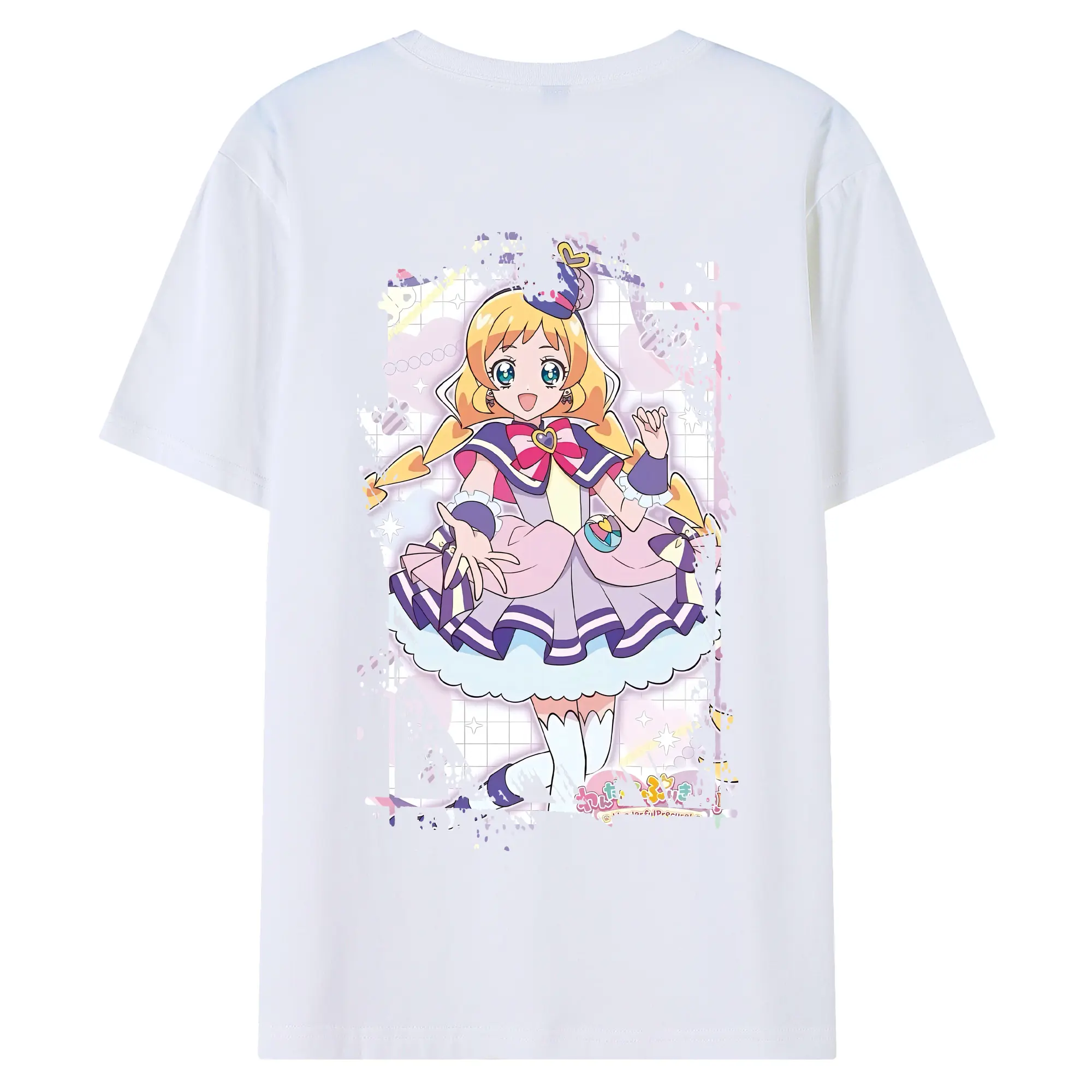 わんだふるぷりきゅあ グッズ 犬飼いろは - 綿100％ 半袖Tシャツ ・ バックプリント ・ 快適 通気性 ・ 日常使い 散歩 スポーツ用