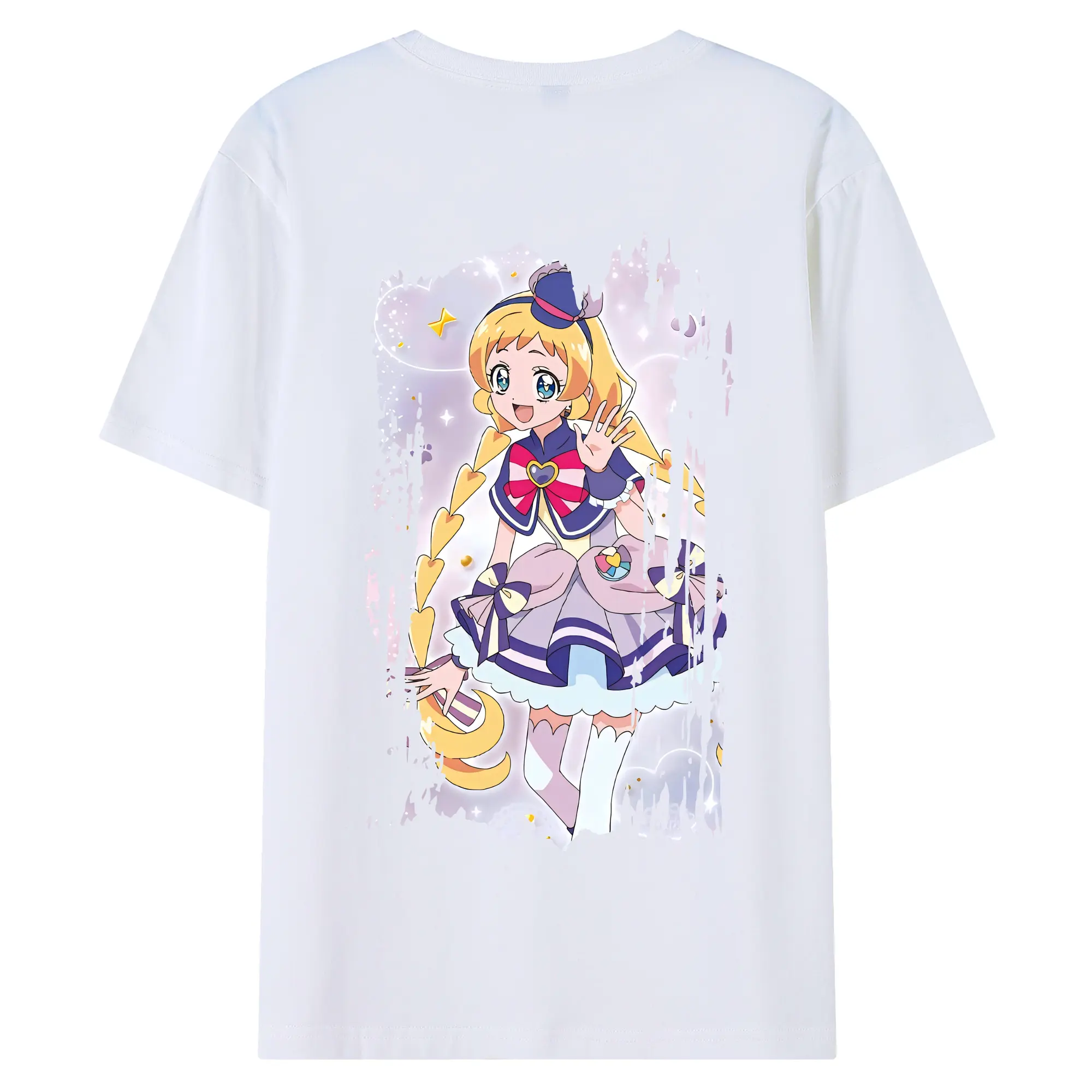 わんだふるぷりきゅあ グッズ 犬飼いろは - 綿100％ 半袖Tシャツ ・ バックプリント ・ 快適 通気性 ・ 日常使い 散歩 スポーツ用