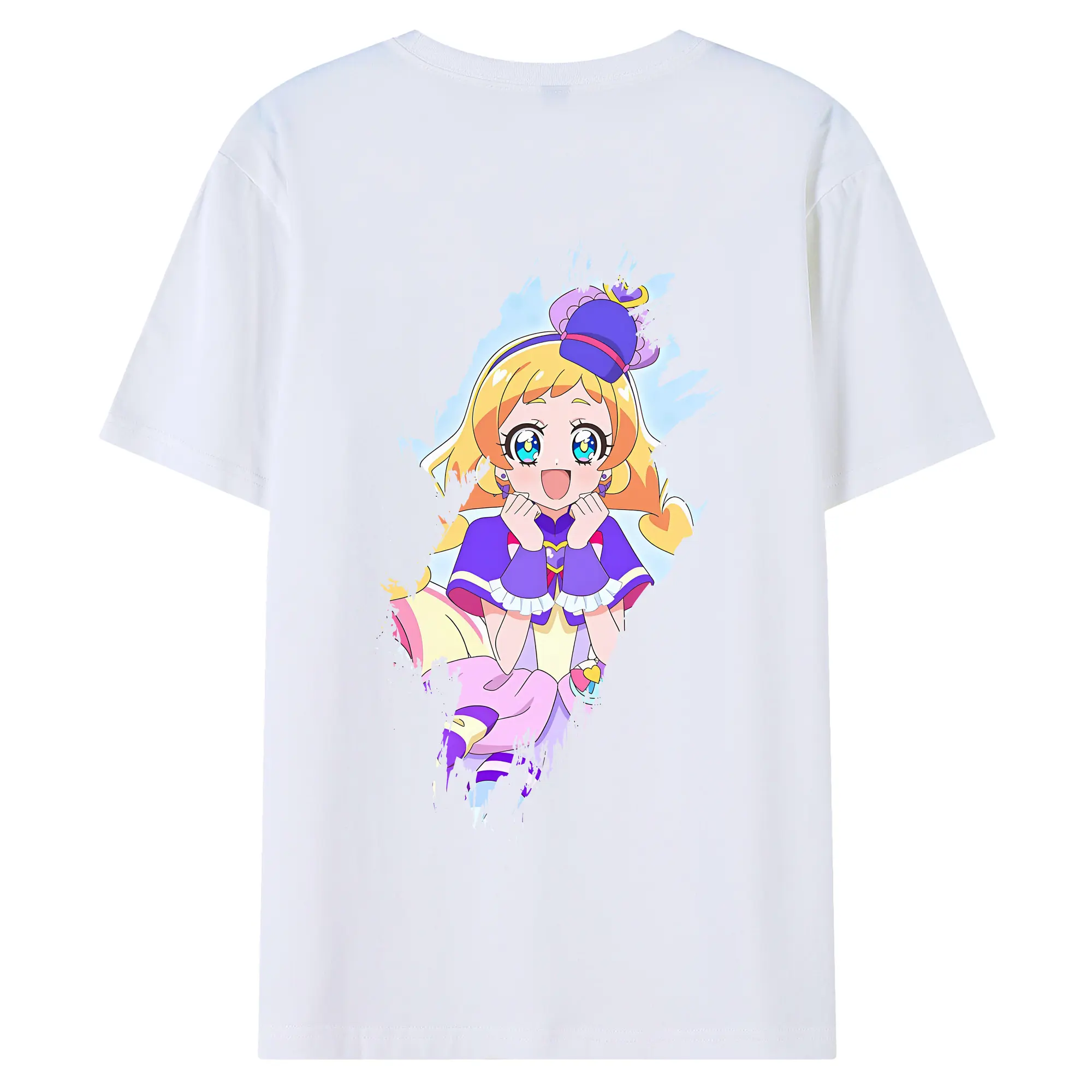 わんだふるぷりきゅあ グッズ 犬飼いろは - 綿100％ 半袖Tシャツ ・ バックプリント ・ 快適 通気性 ・ 日常使い 散歩 スポーツ用