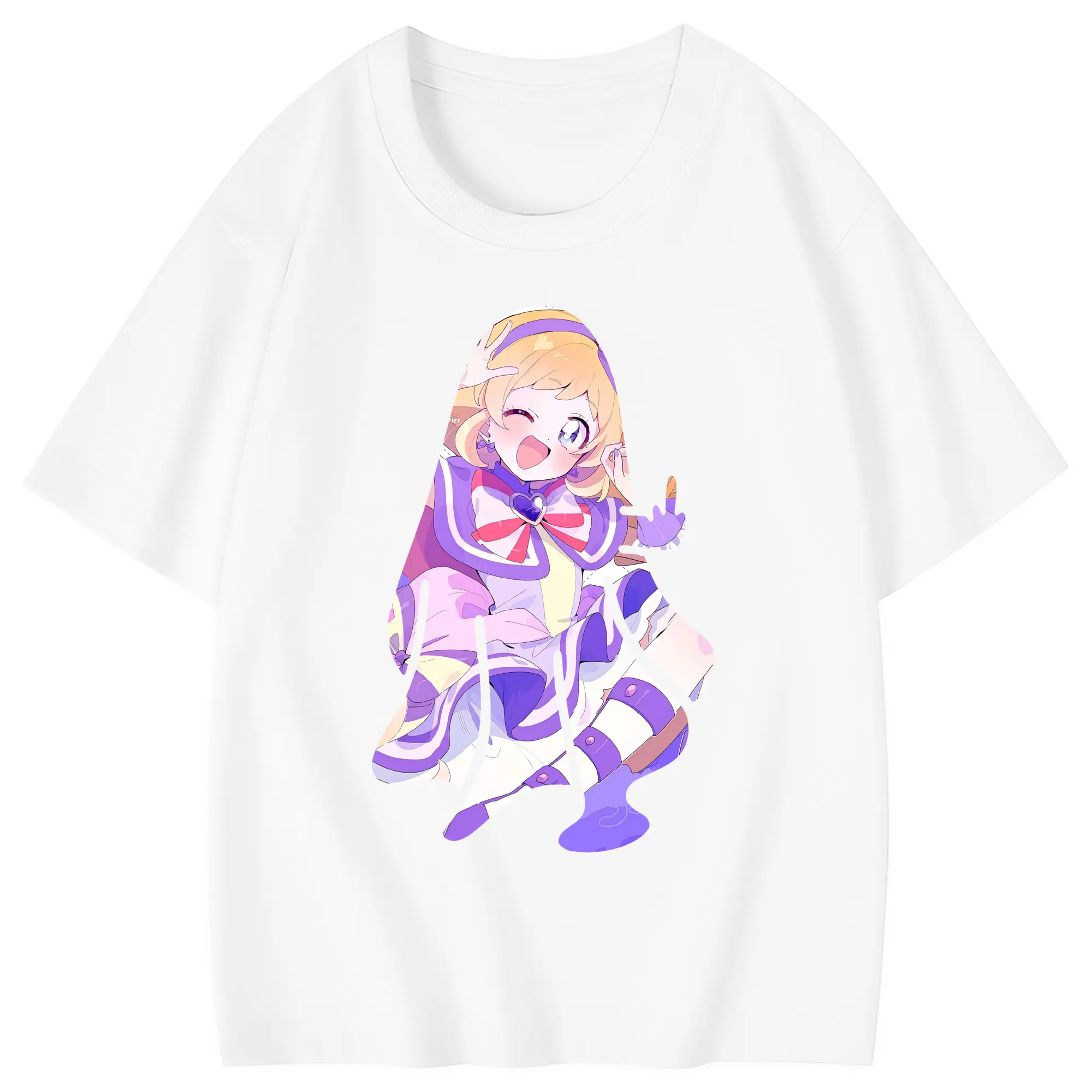 わんだふるぷりきゅあ グッズ 犬飼いろは - 綿100％ キッズTシャツ ・ フロントプリント ・ 快適 通気性 ・ スポーツ カジュアル 散歩用