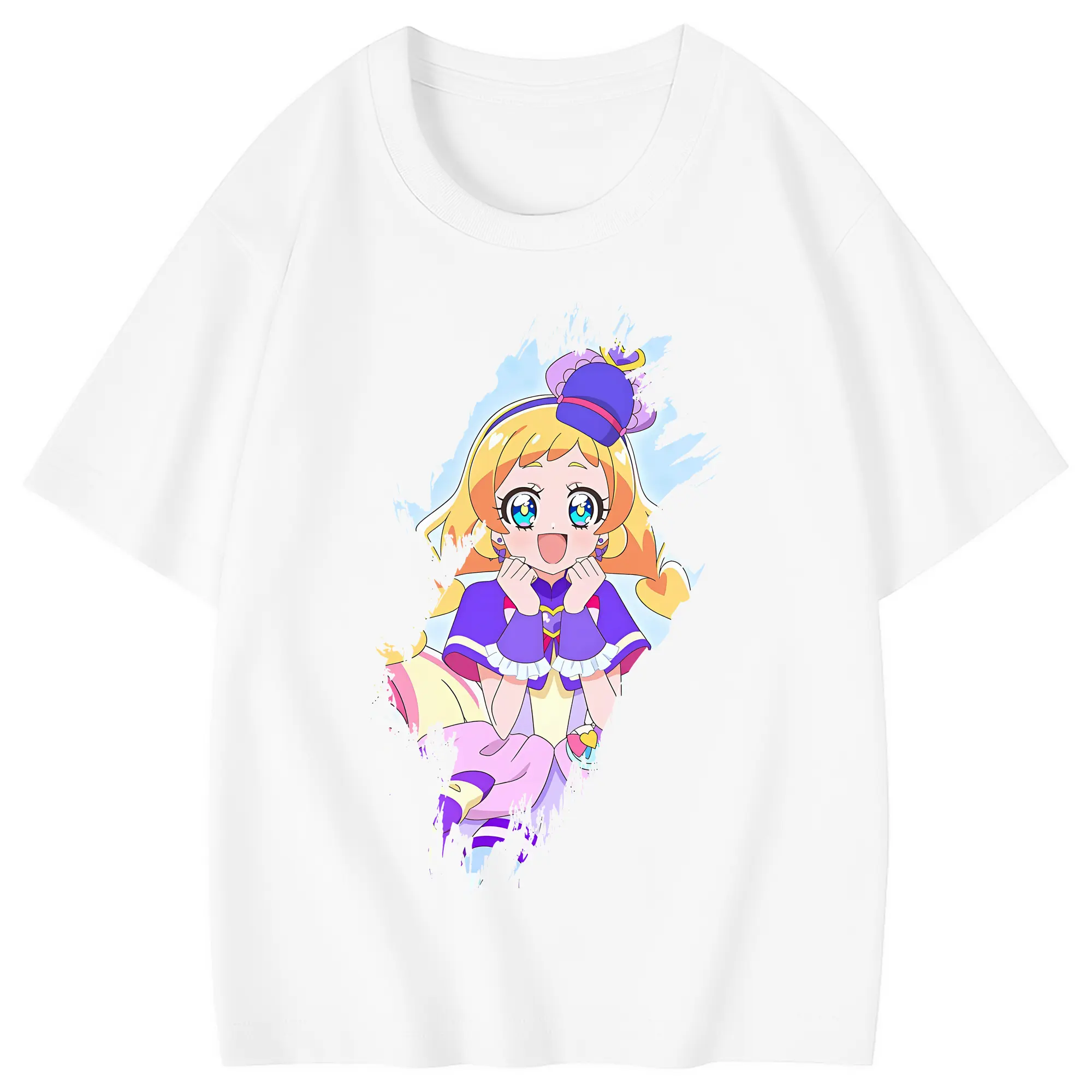 わんだふるぷりきゅあ グッズ 犬飼いろは - 綿100％ キッズTシャツ ・ フロントプリント ・ 快適 通気性 ・ スポーツ カジュアル 散歩用