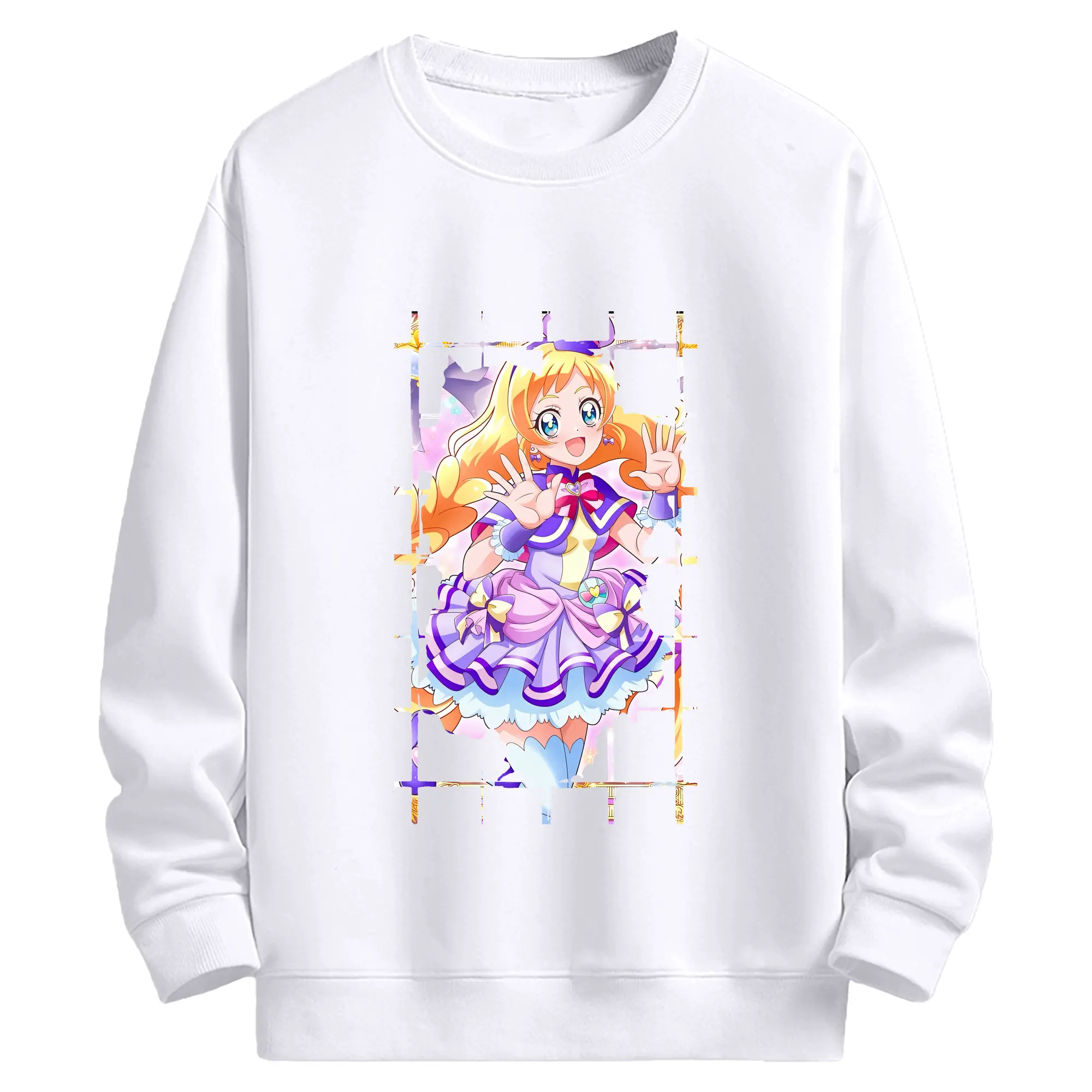 わんだふるぷりきゅあ グッズ 犬飼いろは - 高品質 クルーネック スウェット ・ コットン59％ ポリエステル41％ ・ ユニセックス 長袖 トレーナー ・ カジュアル デイリー スポーツ 散歩用