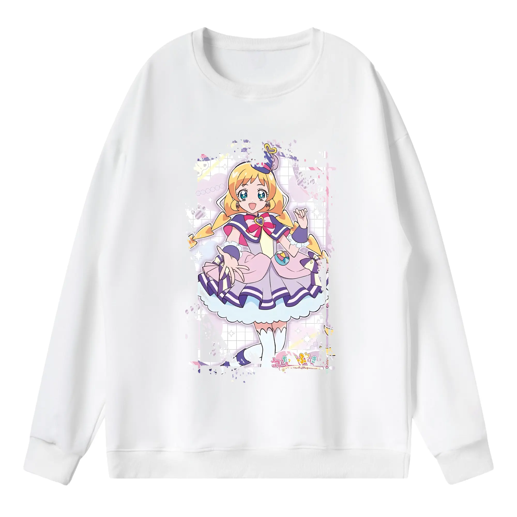 わんだふるぷりきゅあ グッズ 犬飼いろは - 薄手 クルーネック スウェット 裏毛260g · ポリエステル 春秋向け カジュアル 男女兼用 · トレーナー デイリー スポーツ 散歩に最適