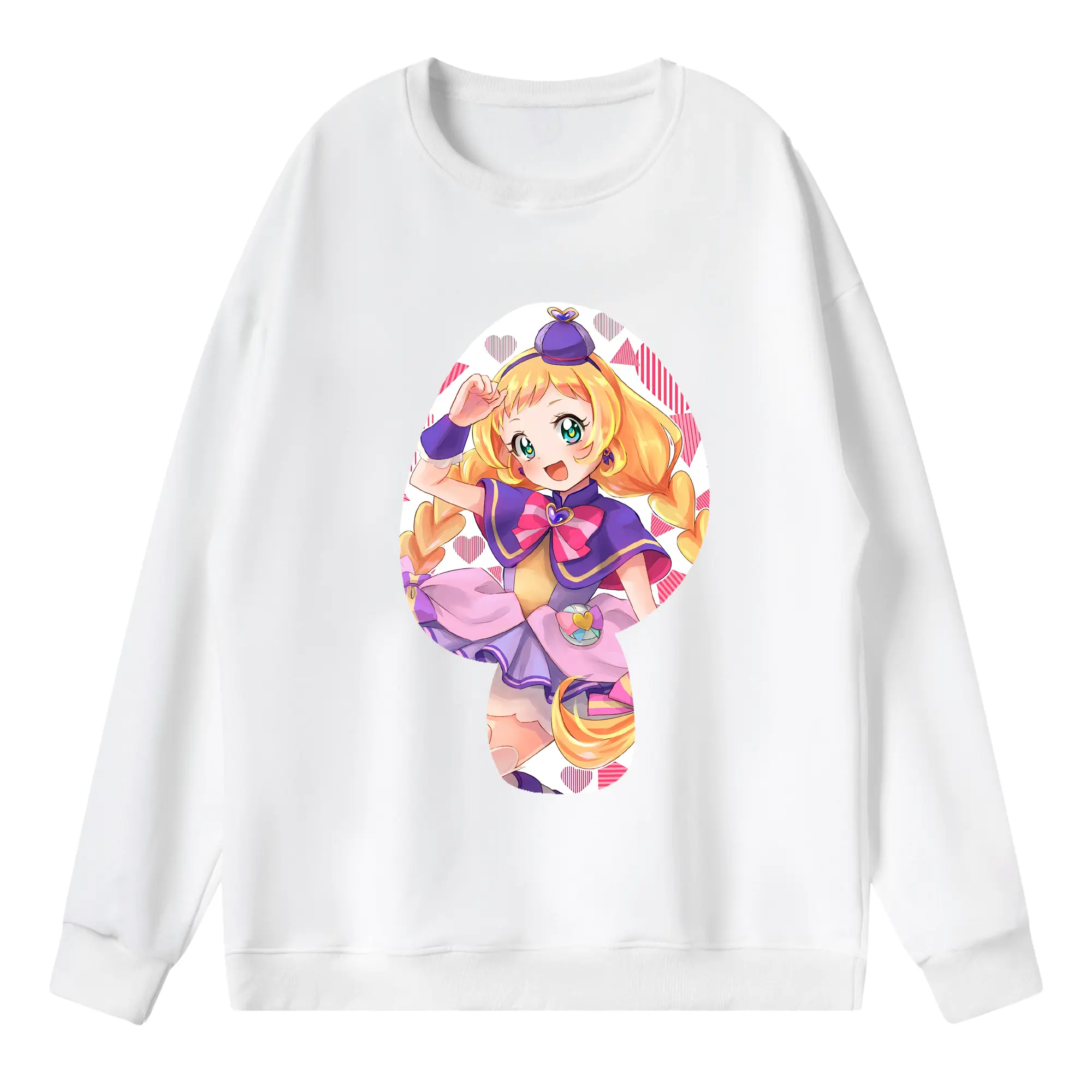 わんだふるぷりきゅあ グッズ 犬飼いろは - 薄手 クルーネック スウェット 裏毛260g · ポリエステル 春秋向け カジュアル 男女兼用 · トレーナー デイリー スポーツ 散歩に最適