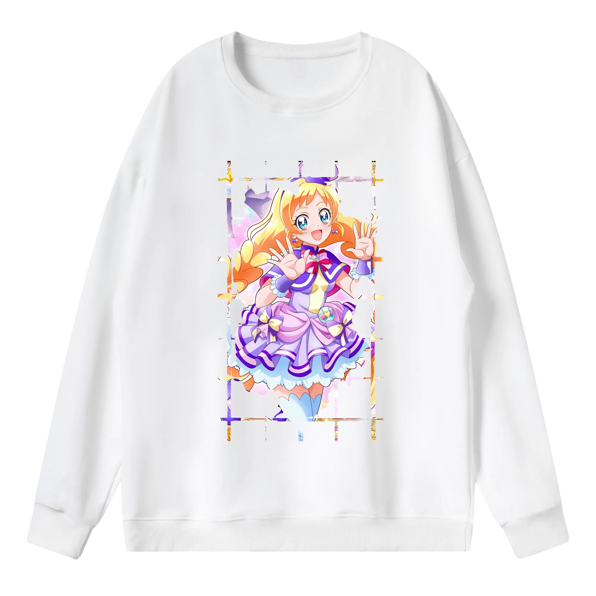 わんだふるぷりきゅあ グッズ 犬飼いろは - 薄手 クルーネック スウェット 裏毛260g · ポリエステル 春秋向け カジュアル 男女兼用 · トレーナー デイリー スポーツ 散歩に最適