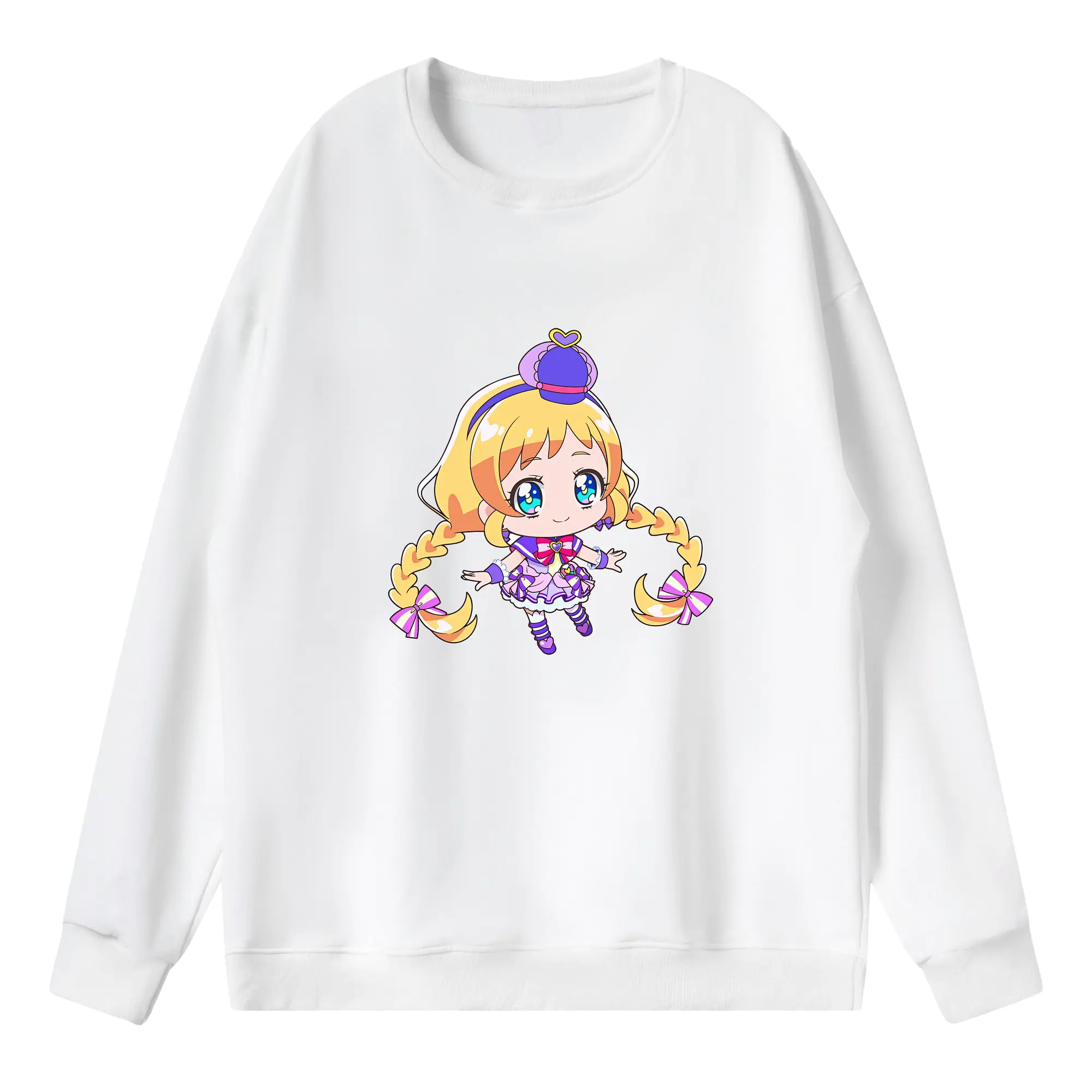 わんだふるぷりきゅあ グッズ 犬飼いろは - 薄手 クルーネック スウェット 裏毛260g · ポリエステル 春秋向け カジュアル 男女兼用 · トレーナー デイリー スポーツ 散歩に最適