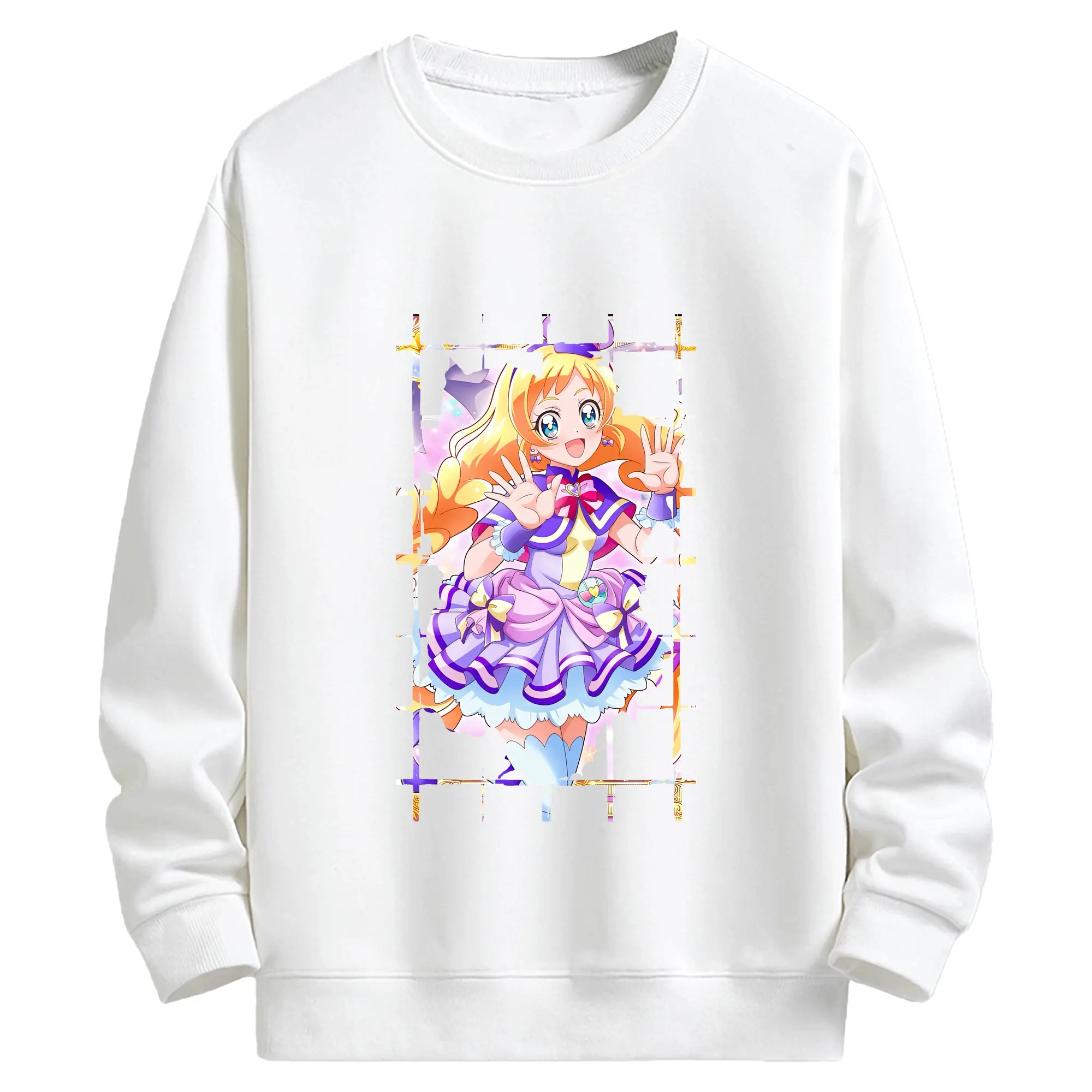 わんだふるぷりきゅあ グッズ 犬飼いろは - キッズ クルーネックスウェットシャツ ・ フロントプリント ・ 綿80％ ポリエステル20％ ・ 快適 通学 スポーツ 日常使い お散歩用