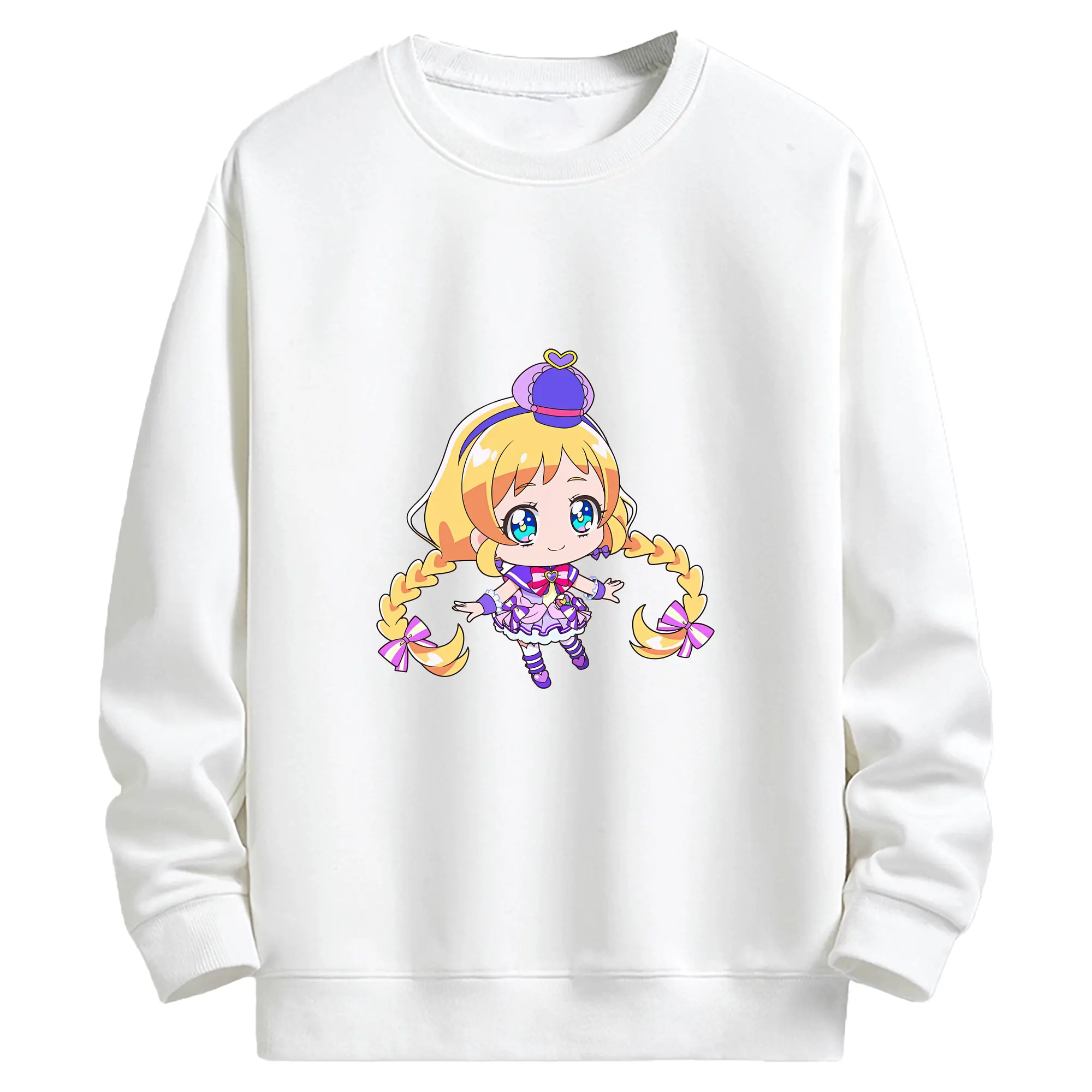 わんだふるぷりきゅあ グッズ 犬飼いろは - キッズ クルーネックスウェットシャツ ・ フロントプリント ・ 綿80％ ポリエステル20％ ・ 快適 通学 スポーツ 日常使い お散歩用